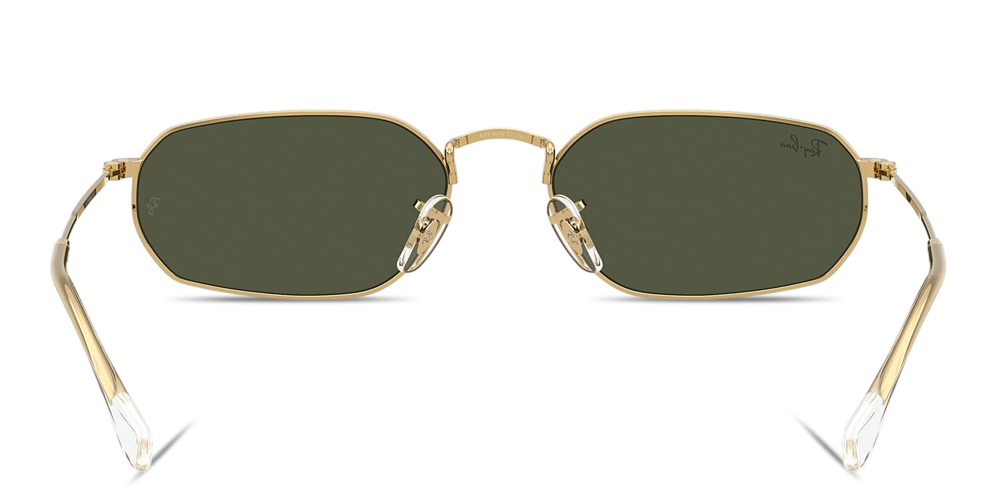 Shop Ray-Ban Logo Signature Unisex Irregular Sunglasses in Arista Gold online.