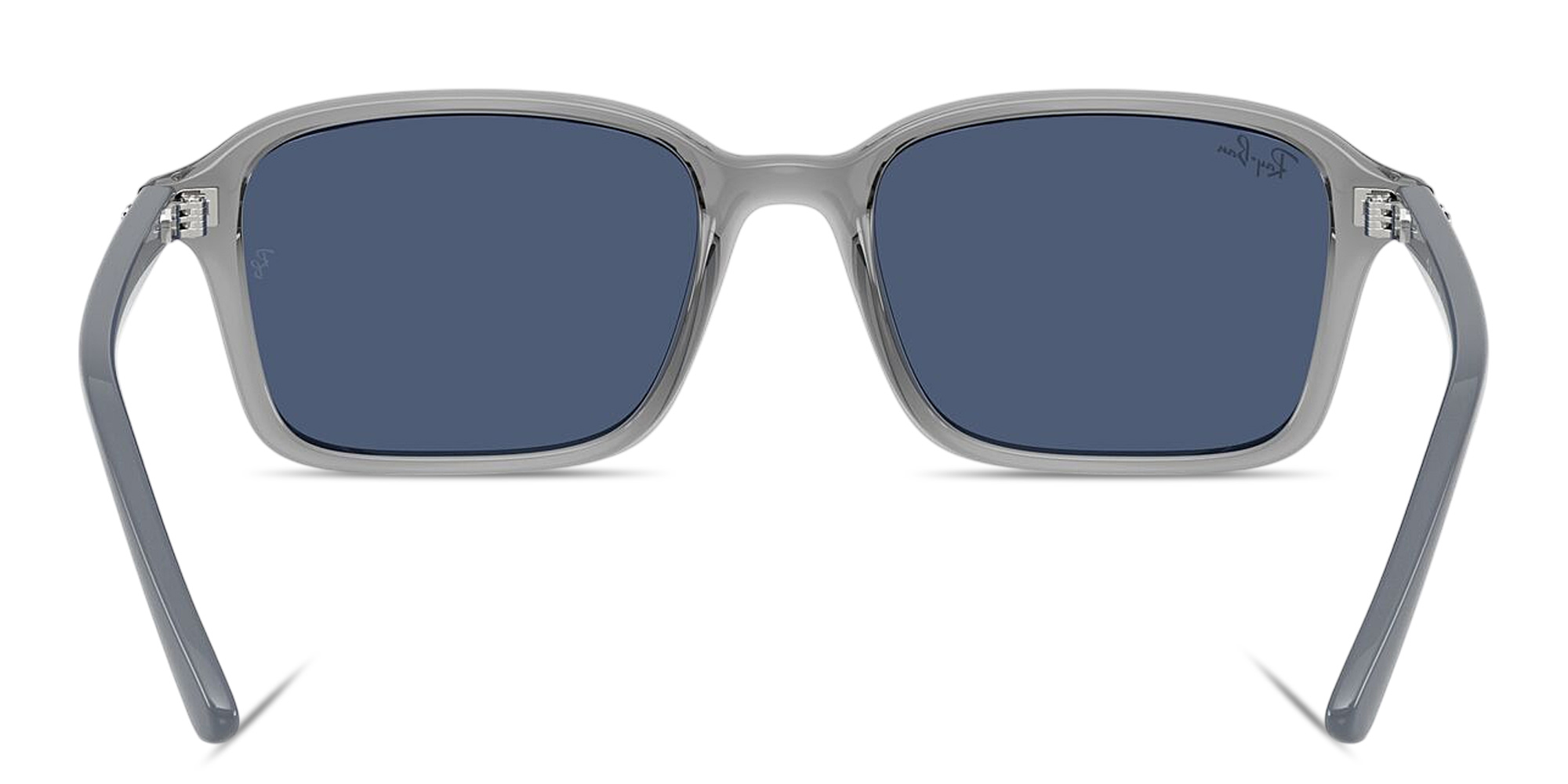 Shop Ray-Ban Embossed Logo Kids Square Sunglasses in Transparent Grey online.