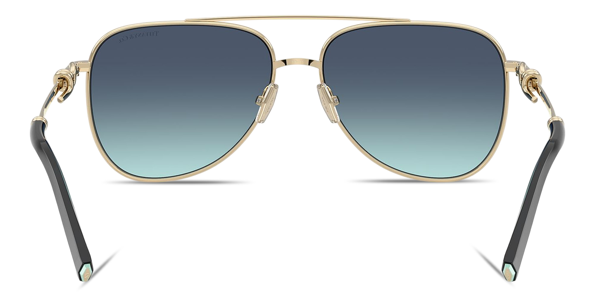 Shop TIFFANY Knot Pilot Sunglasses in Pale Gold online.