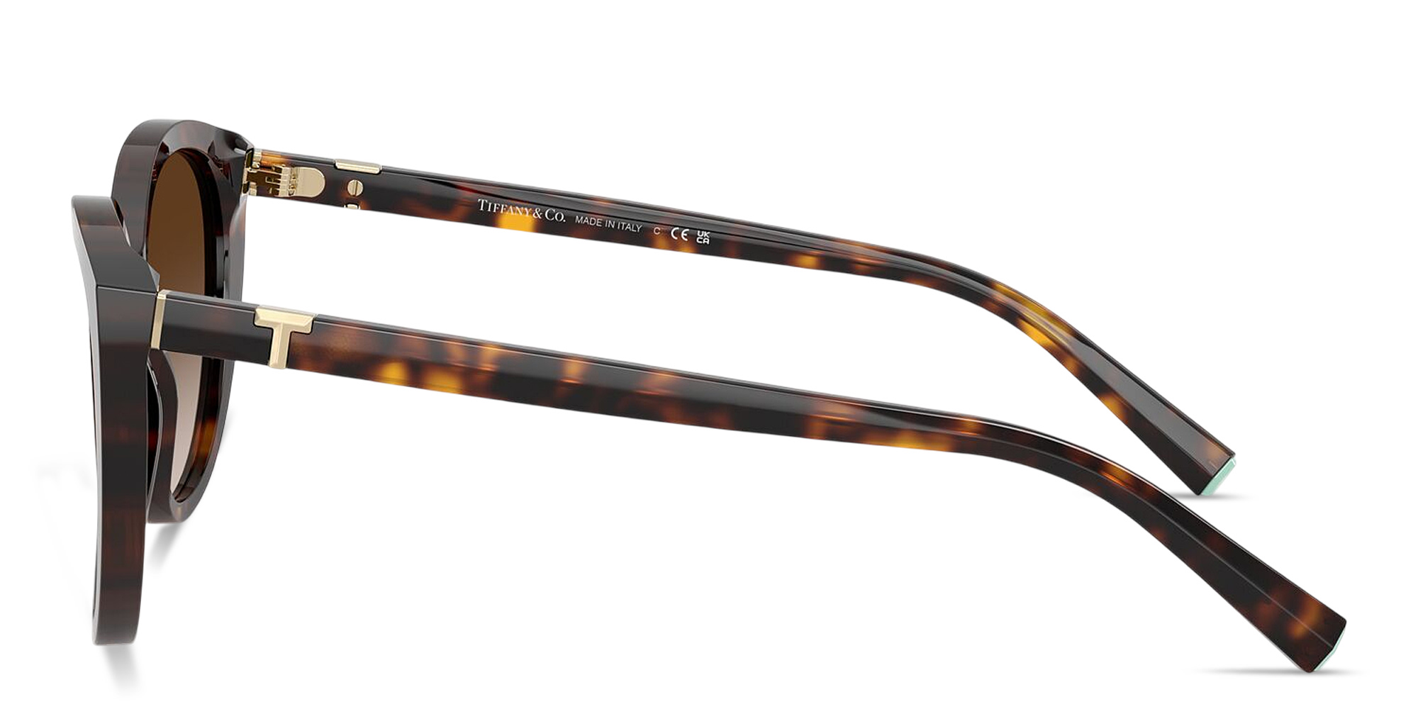 Shop TIFFANY Tiffany T Cat-Eye Sunglasses in Havana online.