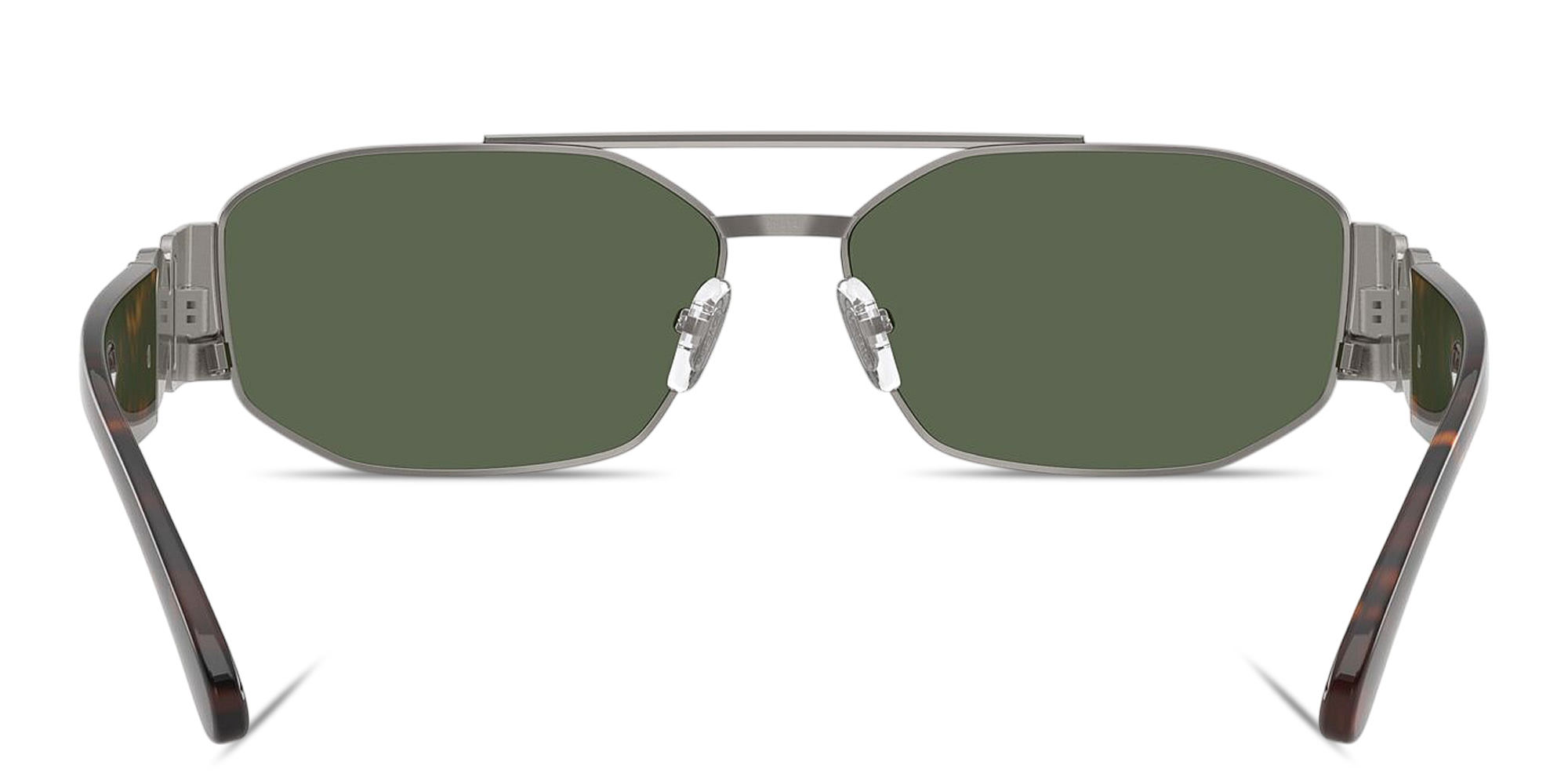 Shop VERSACE Medusa Irregular Sunglasses in Gunmetal online.