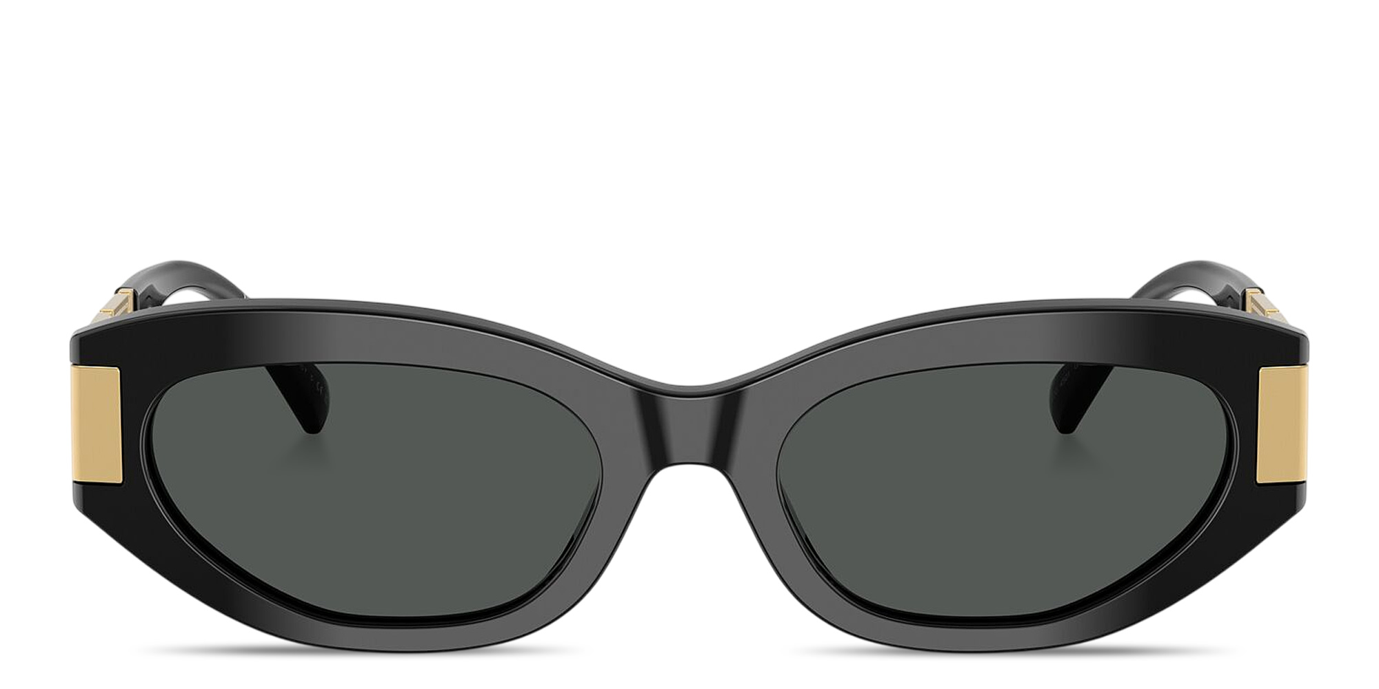 Shop VERSACE Greca Cat-Eye Sunglasses in Black online.