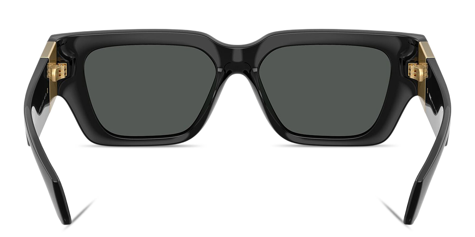 Shop VERSACE Medusa Square Sunglasses in Black online.