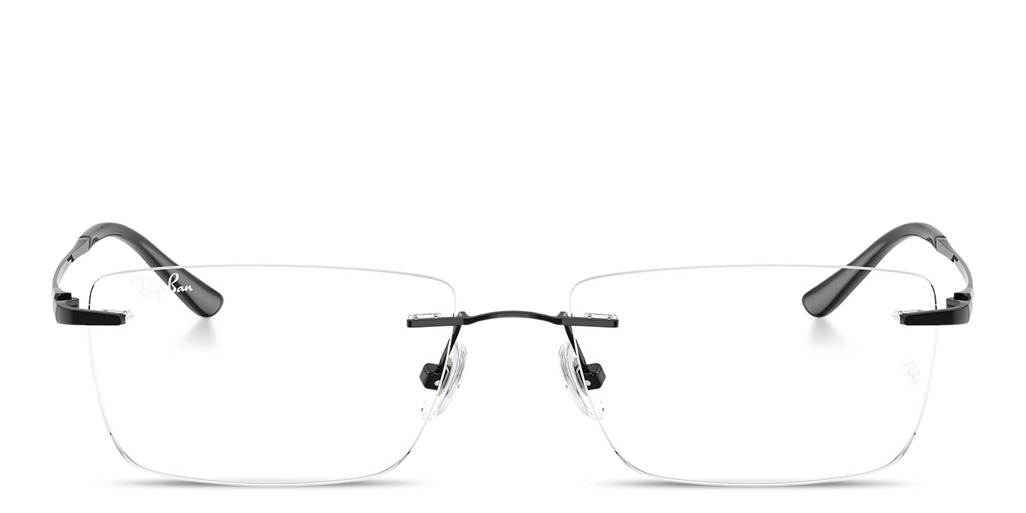 Buy Ray-Ban Titanium Optics Unisex Wide Rimless Rectangle Eyeglasses ...
