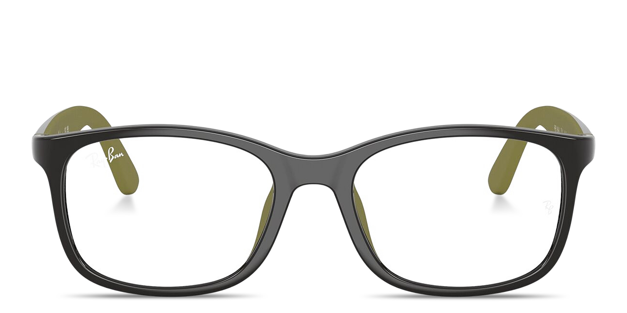 Shop Ray-Ban Optics Kids Bio-Based Pillow Eyeglasses in Grey On Rubber Green online.