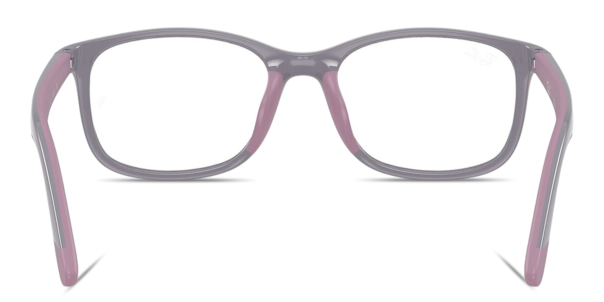 Shop Ray-Ban Optics Kids Bio-Based Pillow Eyeglasses in Purple On Rubber Pink online.