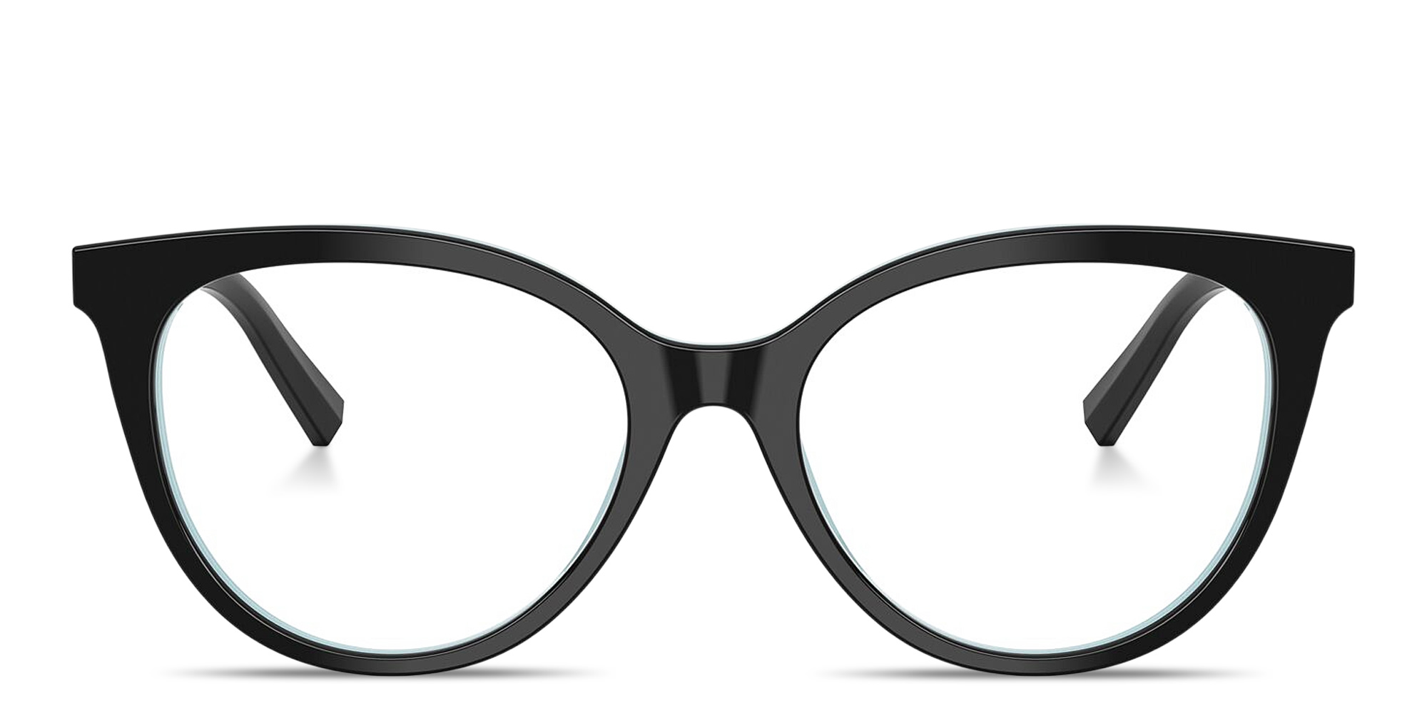 Shop TIFFANY Tiffany T Cat-Eye Eyeglasses in Black On Tiffany Blue online.