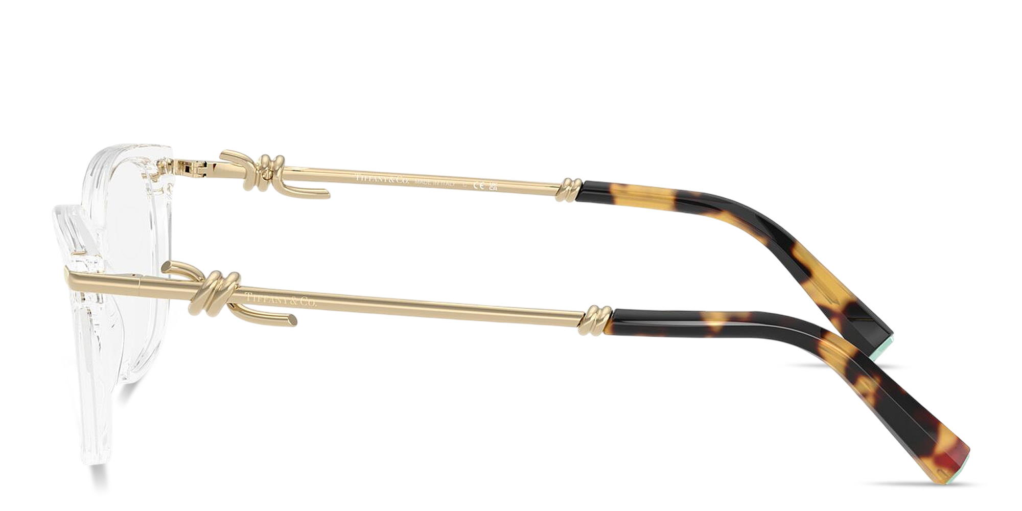 Shop TIFFANY Knot Pillow Eyeglasses in Clear online.