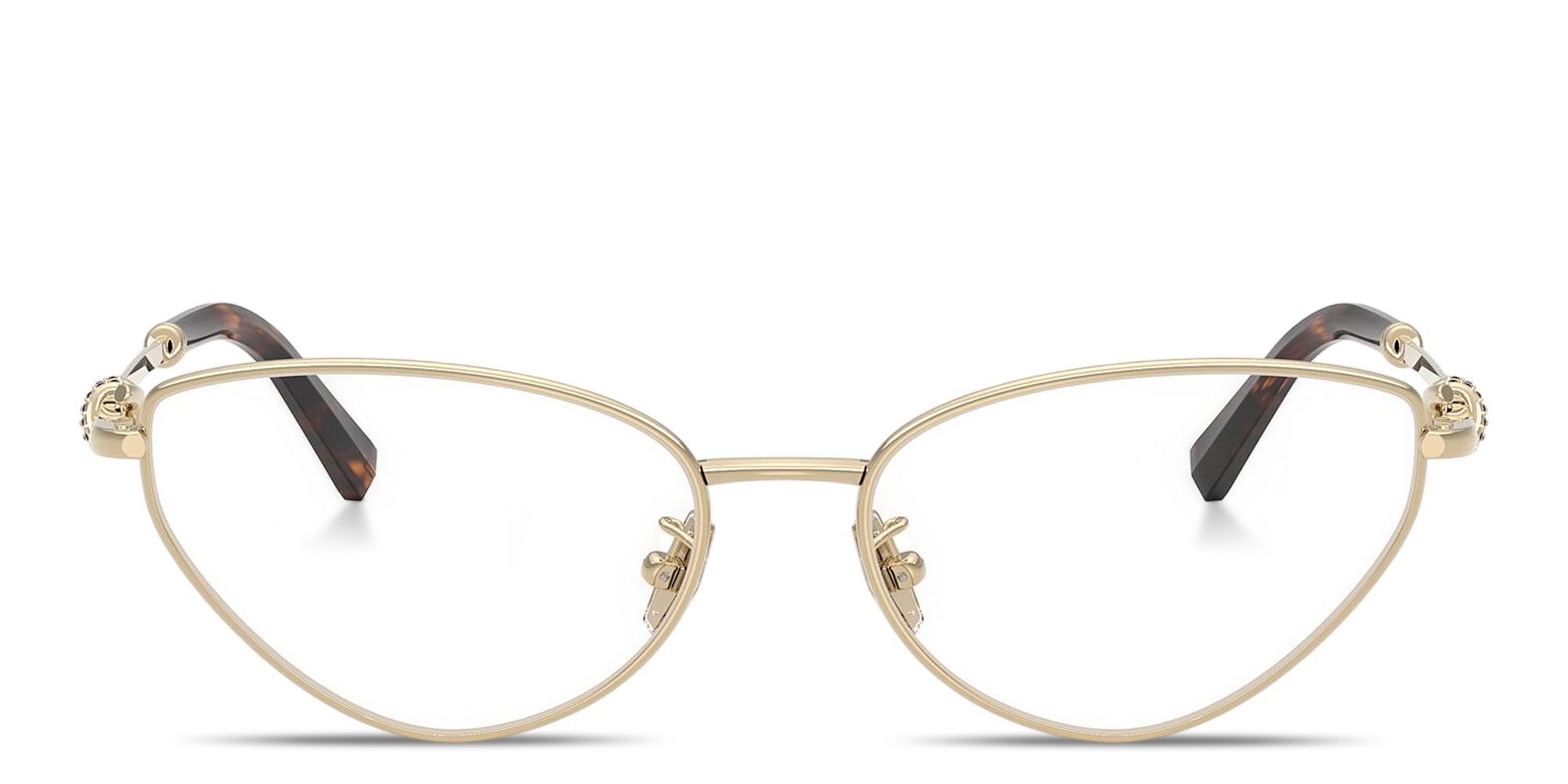 Shop TIFFANY Knot Wide Cat-Eye Eyeglasses in Pale Gold online.