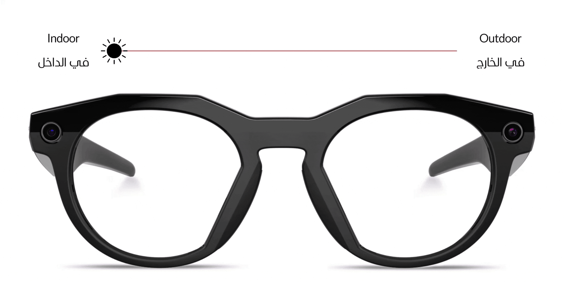 Oakley Meta HSTN Limited Edition Transitions® Unisex Round Sunglasses in Black – Product Photo 1