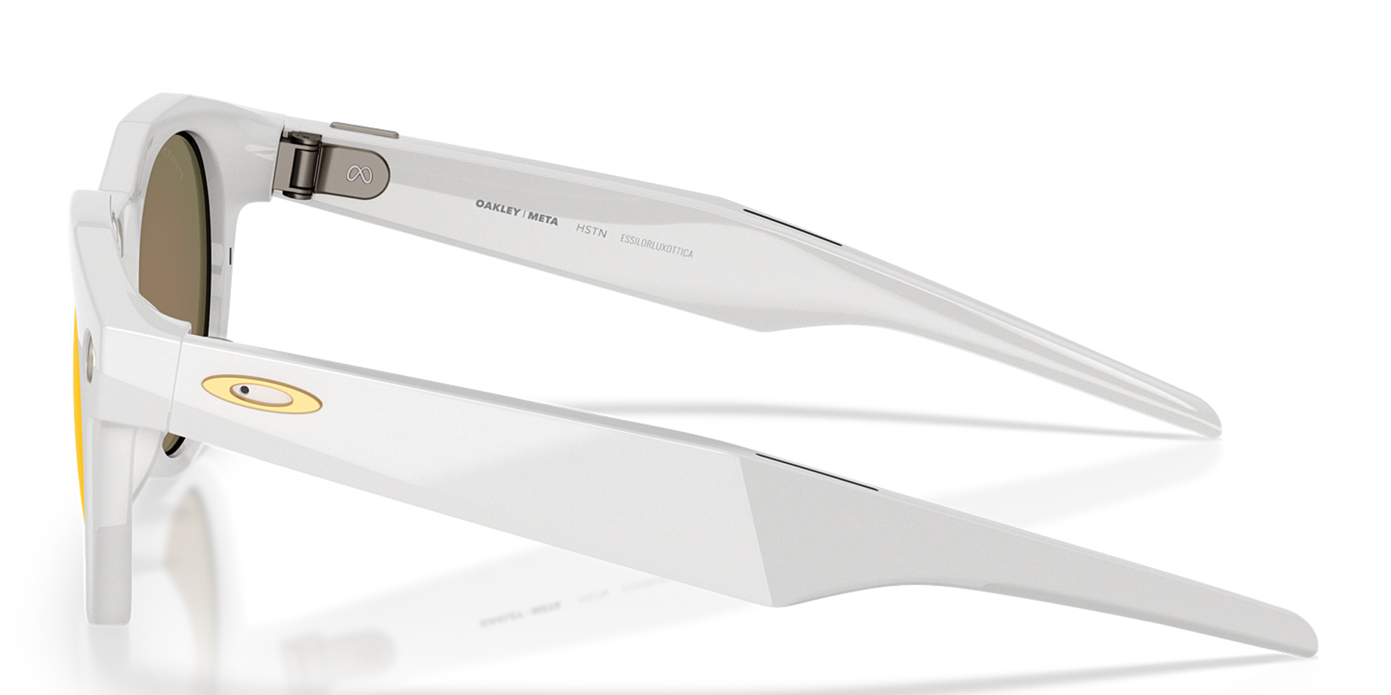 نظارات شمسية ميتا HSTN ليميتد إيدشن بإطار دائري للجنسين من اوكلي بلون رمادي دافئ - صورة المنتج 4