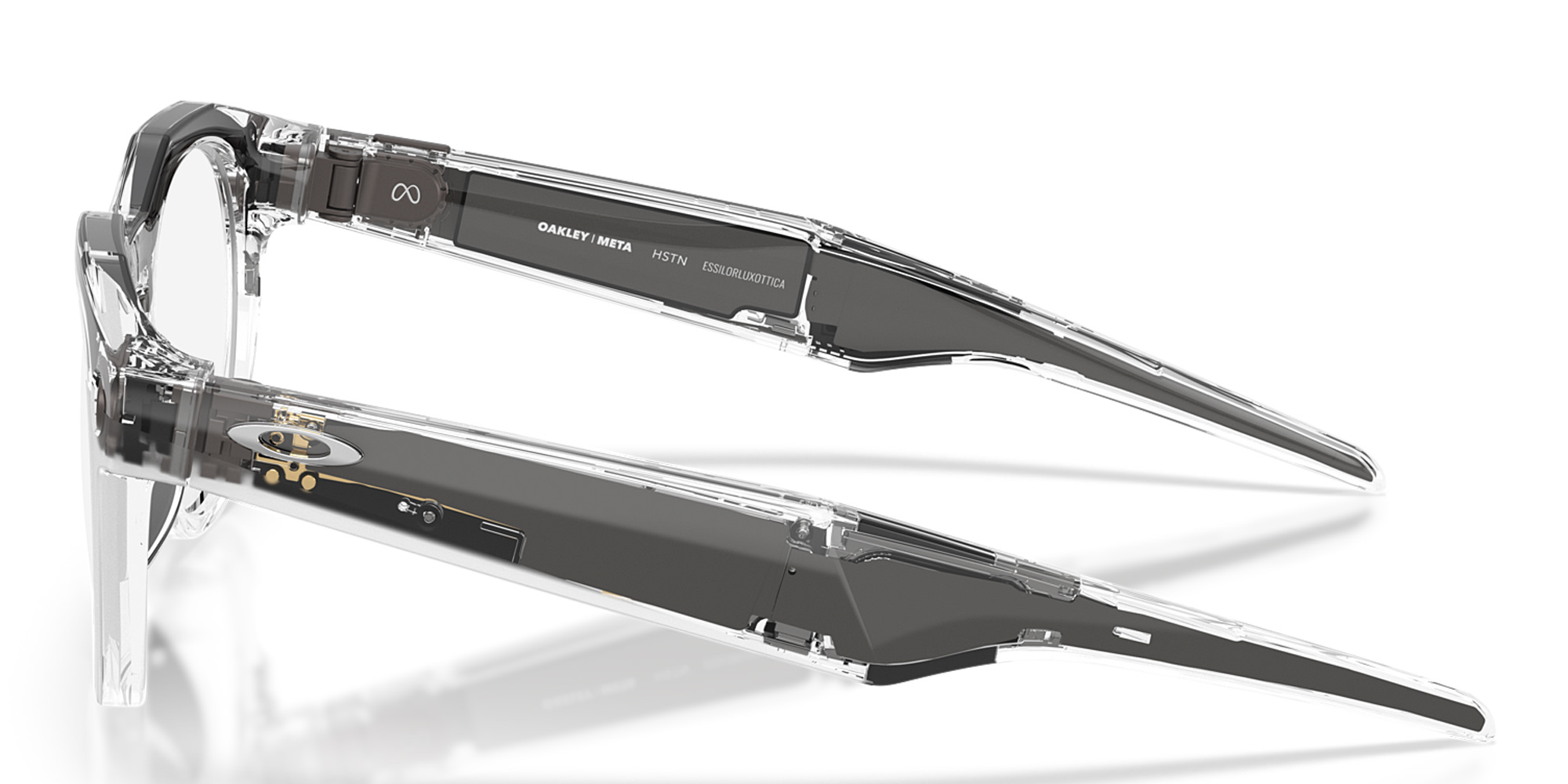 نظارات شمسية ميتا HSTN ليميتد إيدشن ترانزيشنز بإطار دائري للجنسين من اوكلي بلون شفاف - صورة المنتج 5