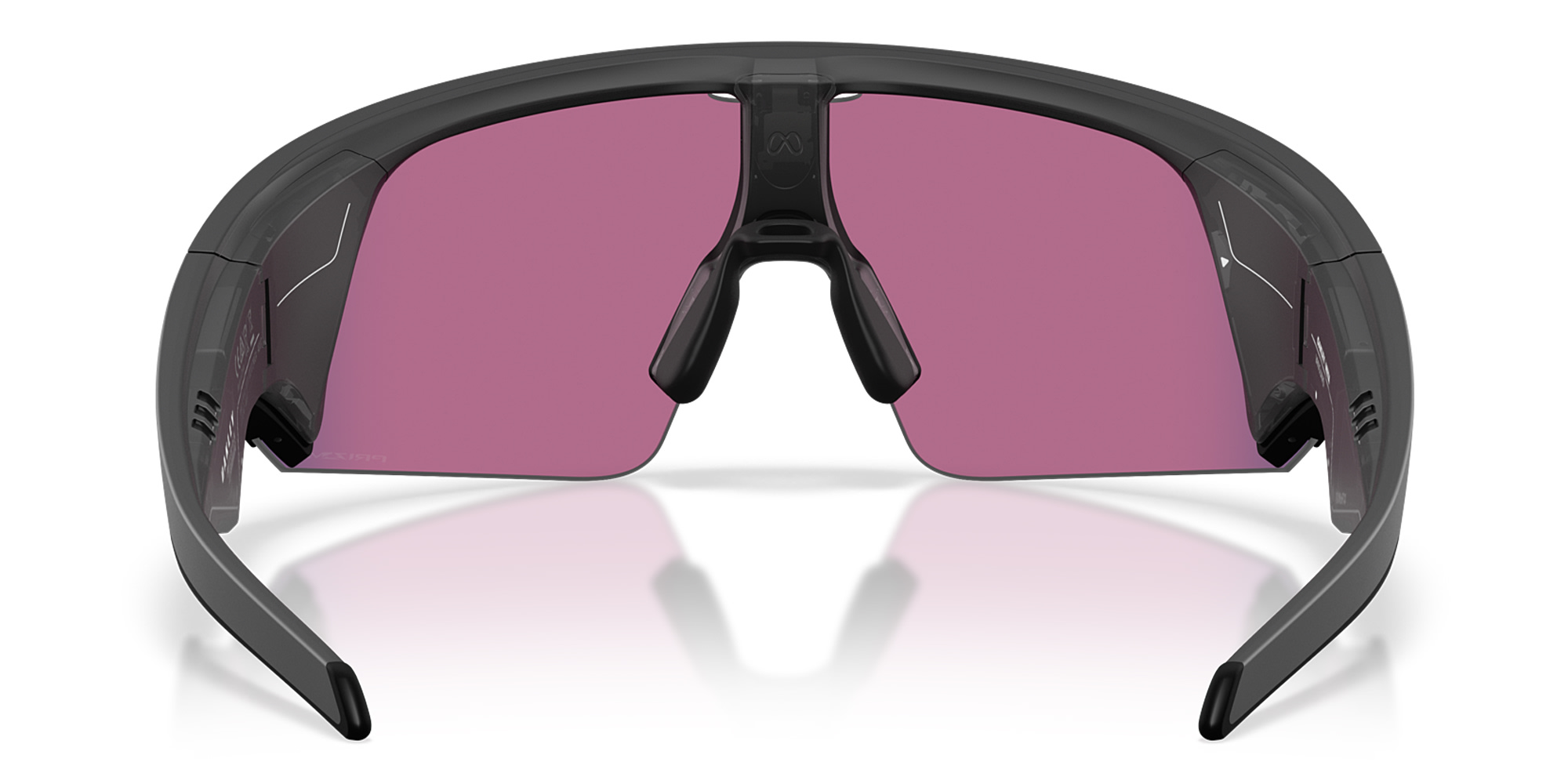 Shop Oakley Meta Vanguard Unisex Half-Rim Rectangle Sunglasses in Black online.