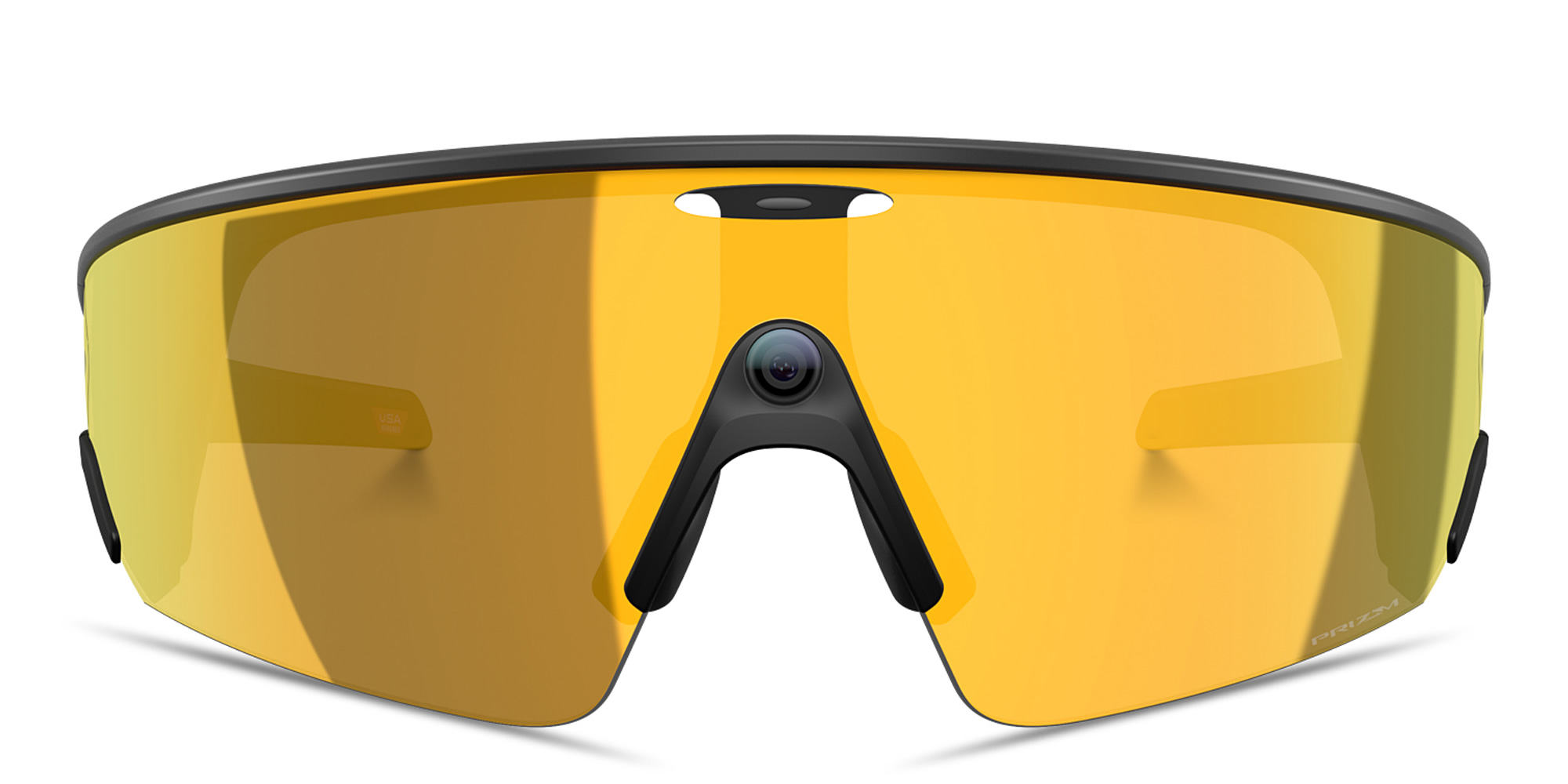 تسوق نظارات شمسية ميتا فانجارد بنصف إطار مستطيل للجنسين اوكلي بلون أسود أونلاين.