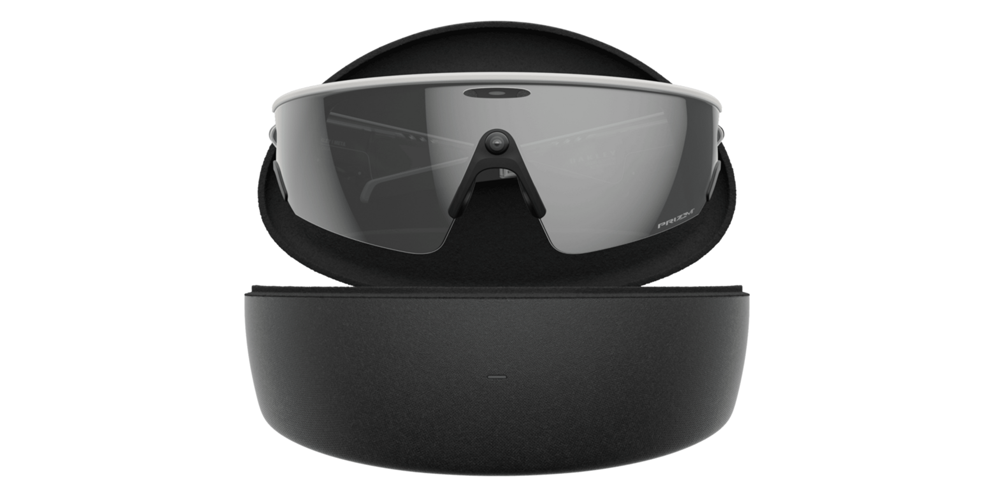 تسوق نظارات شمسية ميتا فانجارد بنصف إطار مستطيل للجنسين اوكلي بلون أبيض أونلاين.