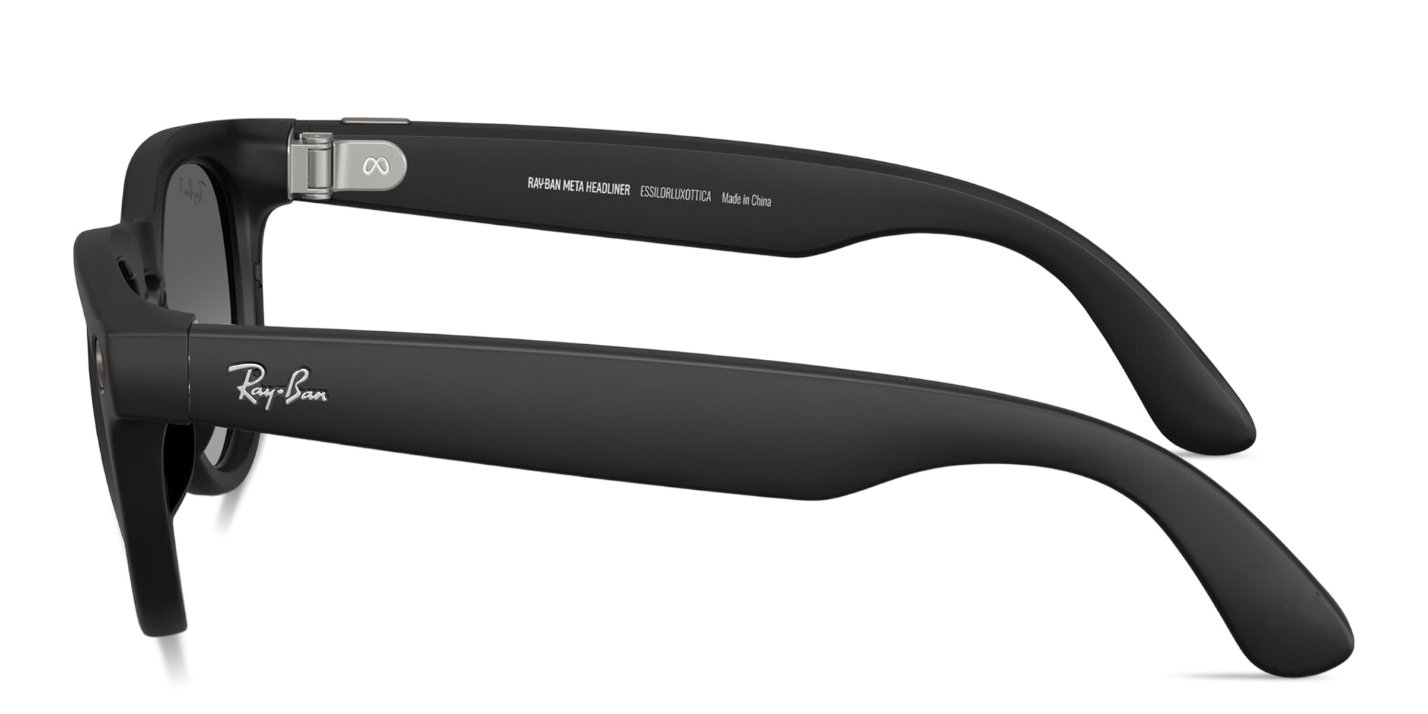 Shop Ray-Ban Meta Headliner Unisex Panthos Sunglasses in Matte Black online.