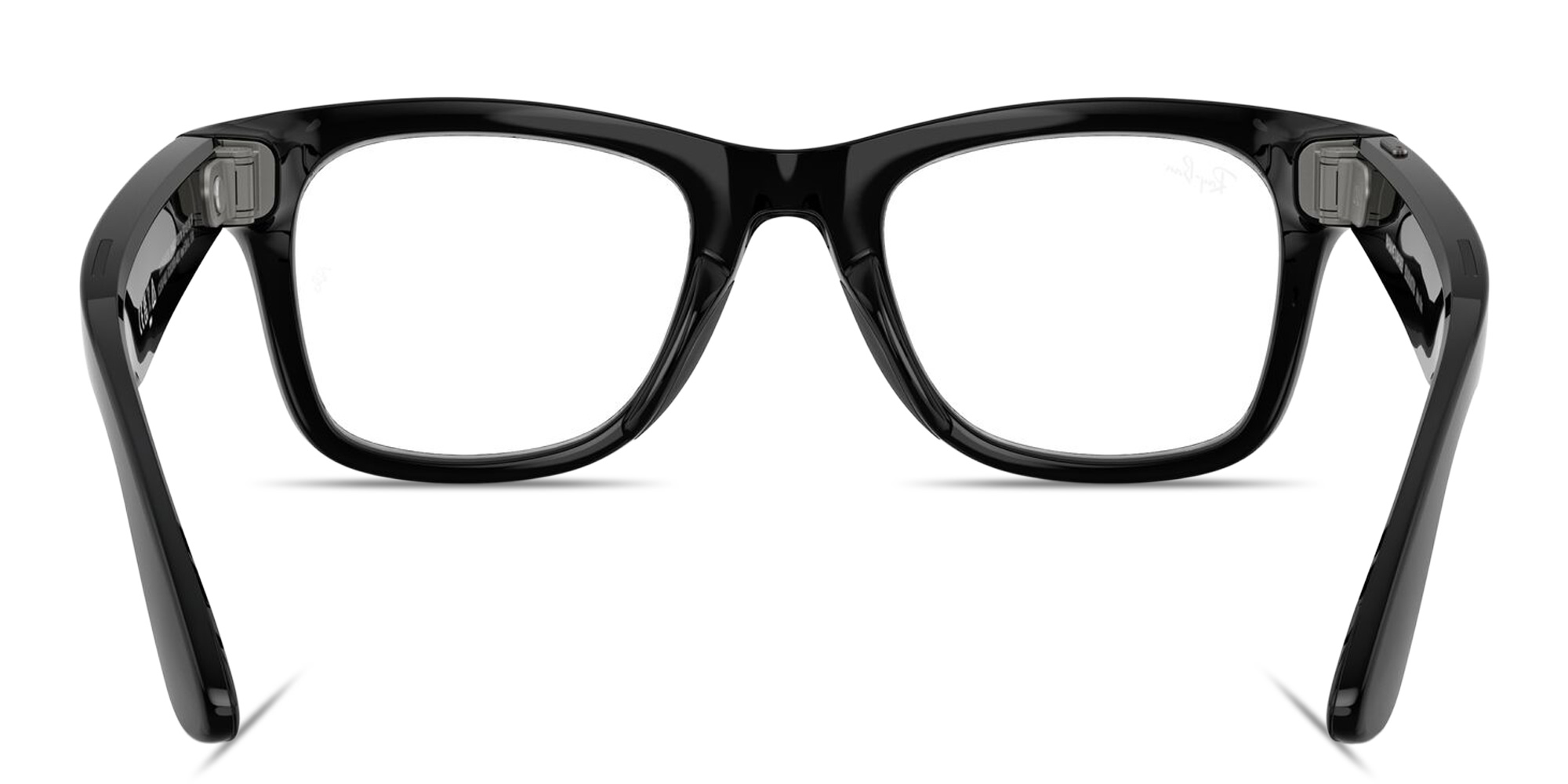 Shop Ray-Ban Meta Wayfarer Transitions® Unisex Square Sunglasses in Shiny Black online.