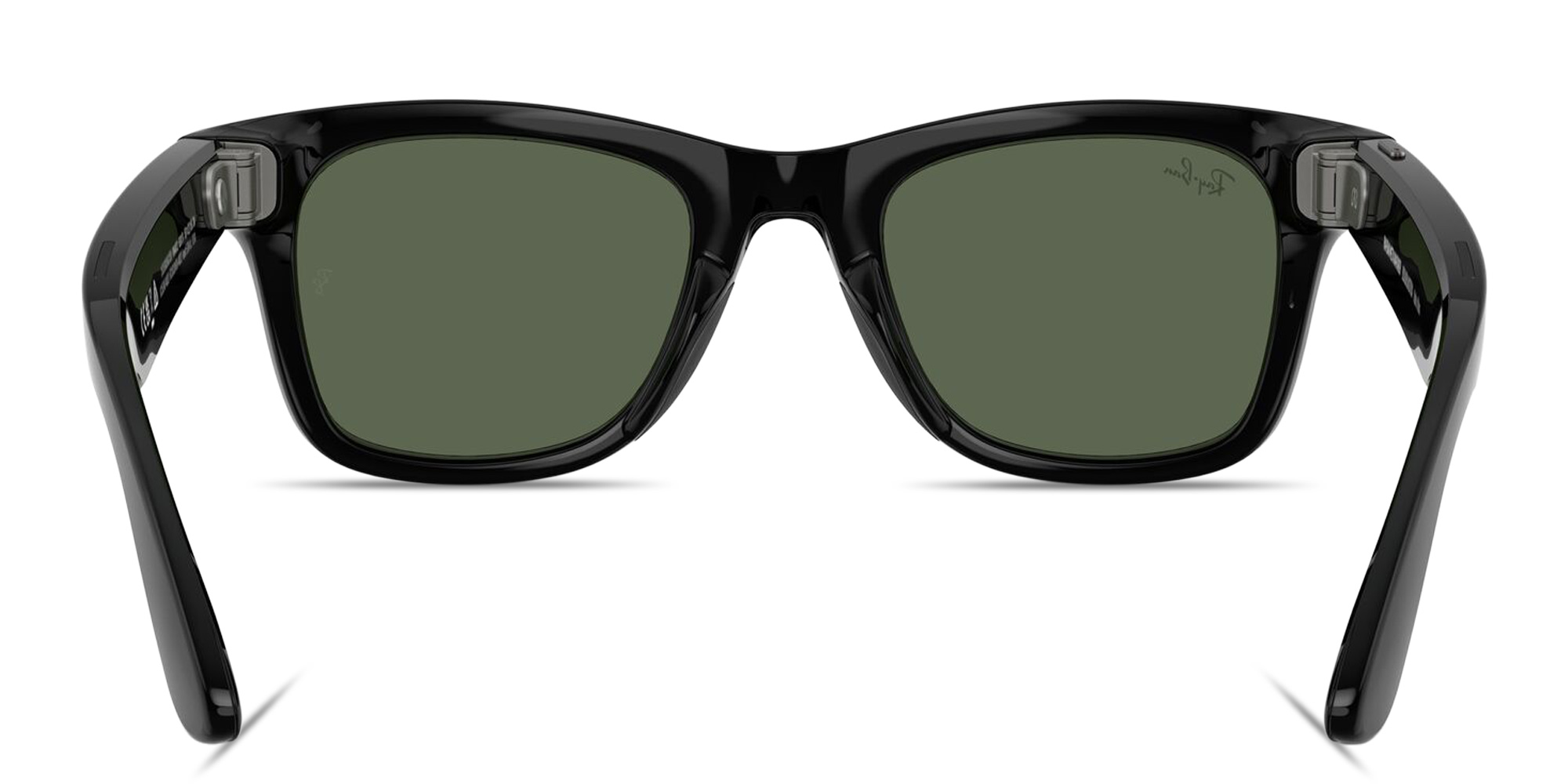 Shop Ray-Ban Meta Wayfarer Unisex Square Sunglasses in Shiny Black online.
