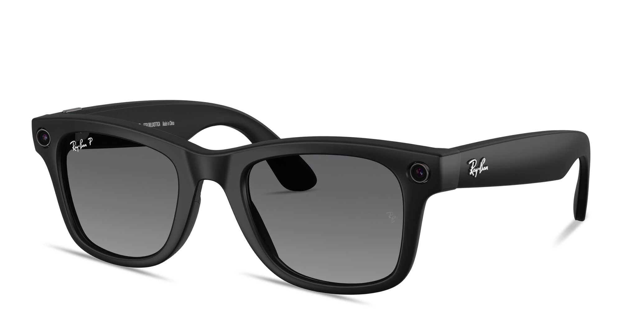Ray-Ban Meta Wayfarer Unisex Square Sunglasses in Matte Black – Product Photo 2