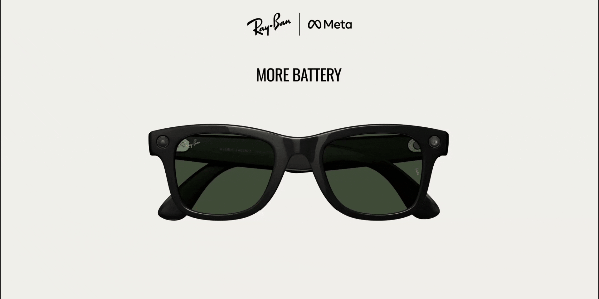 Ray-Ban Meta Wayfarer Unisex Square Sunglasses in Matte Black – Product Photo 5