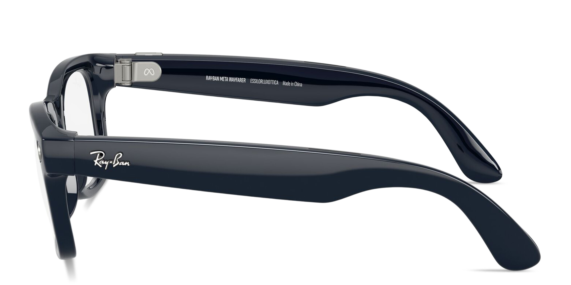 Ray-Ban Meta Wayfarer Transitions® Unisex Square Sunglasses in Shiny Cosmic Blue – Product Photo 6