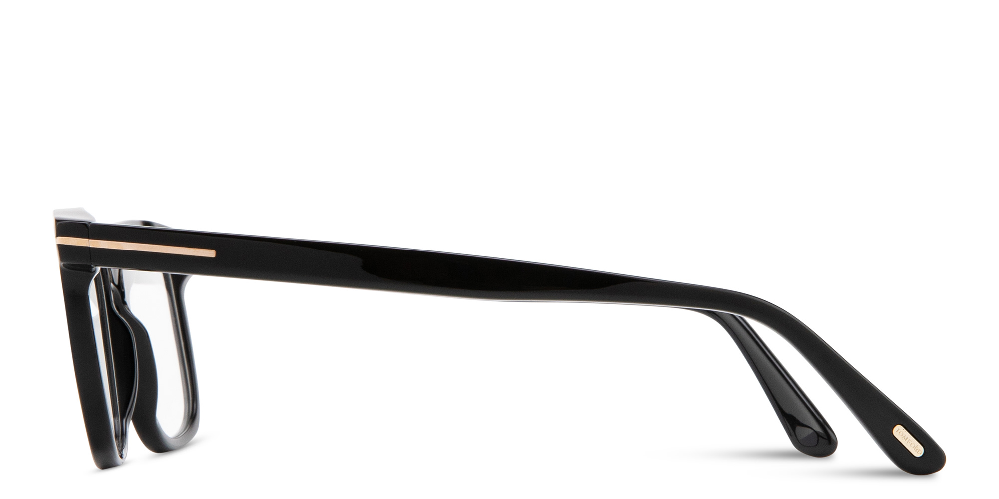 Shop TOM FORD T Logo Square Eyeglasses in Black online.