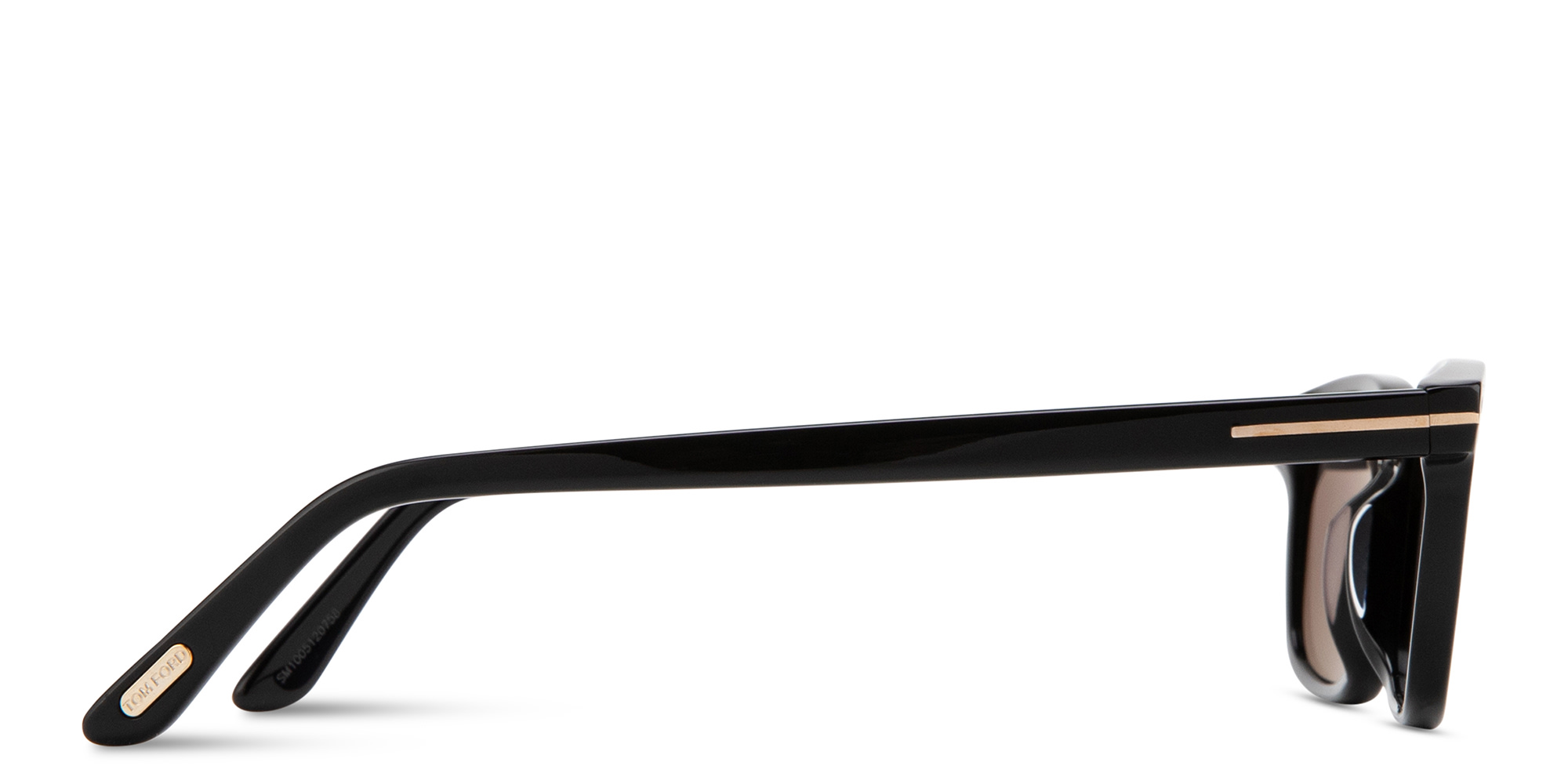 Shop TOM FORD Miles Rectangle Sunglasses in Black online.