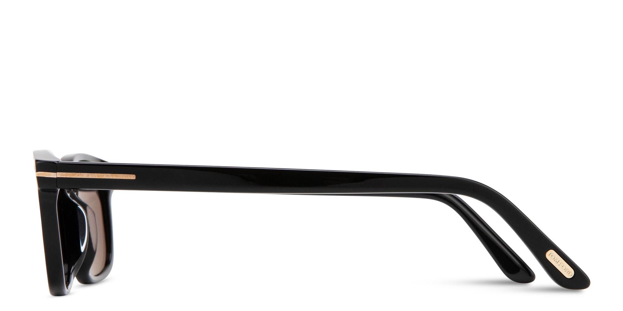 Shop TOM FORD Miles Rectangle Sunglasses in Black online.