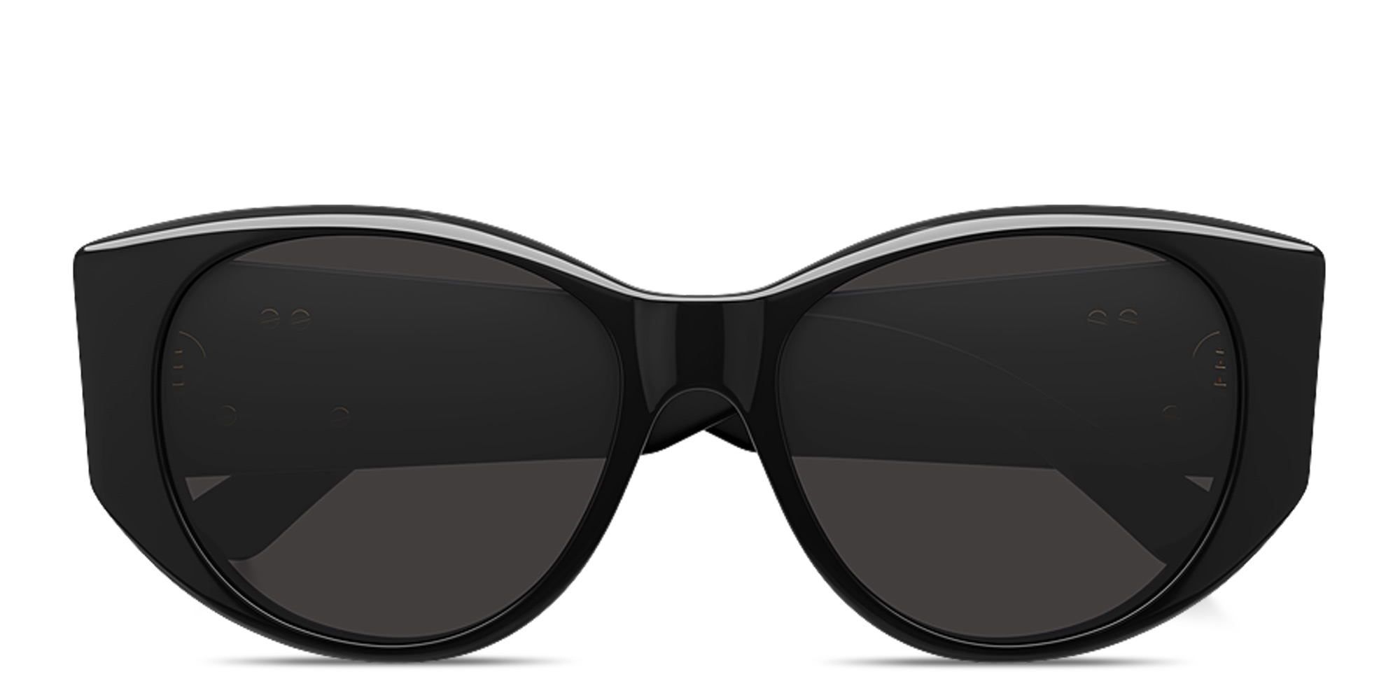 تسوق نظارات شمسية نانو بإطار دائري بالينسياغا بلون أسود أونلاين.