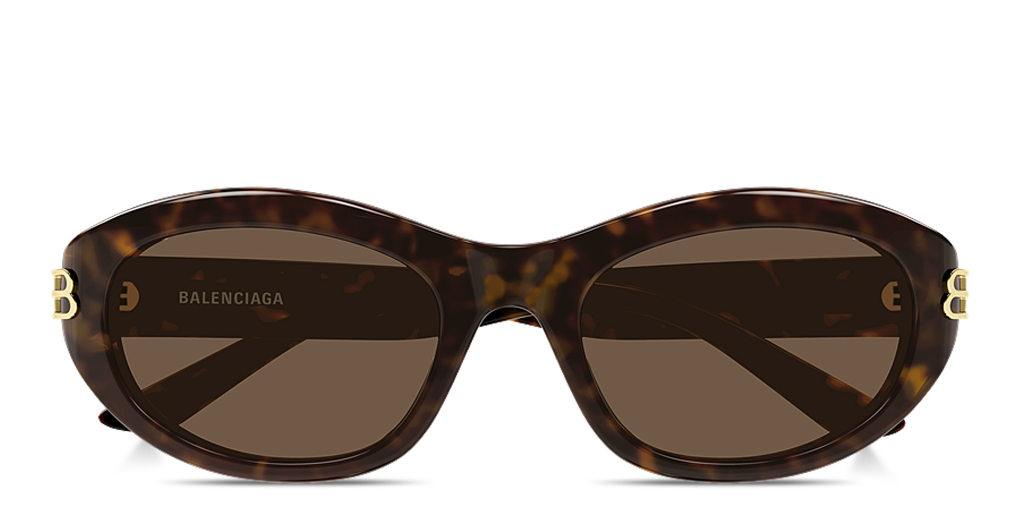 تسوق نظارات شمسية بيضاوية بشعار بي بي بالينسياغا بلون مموه أونلاين.