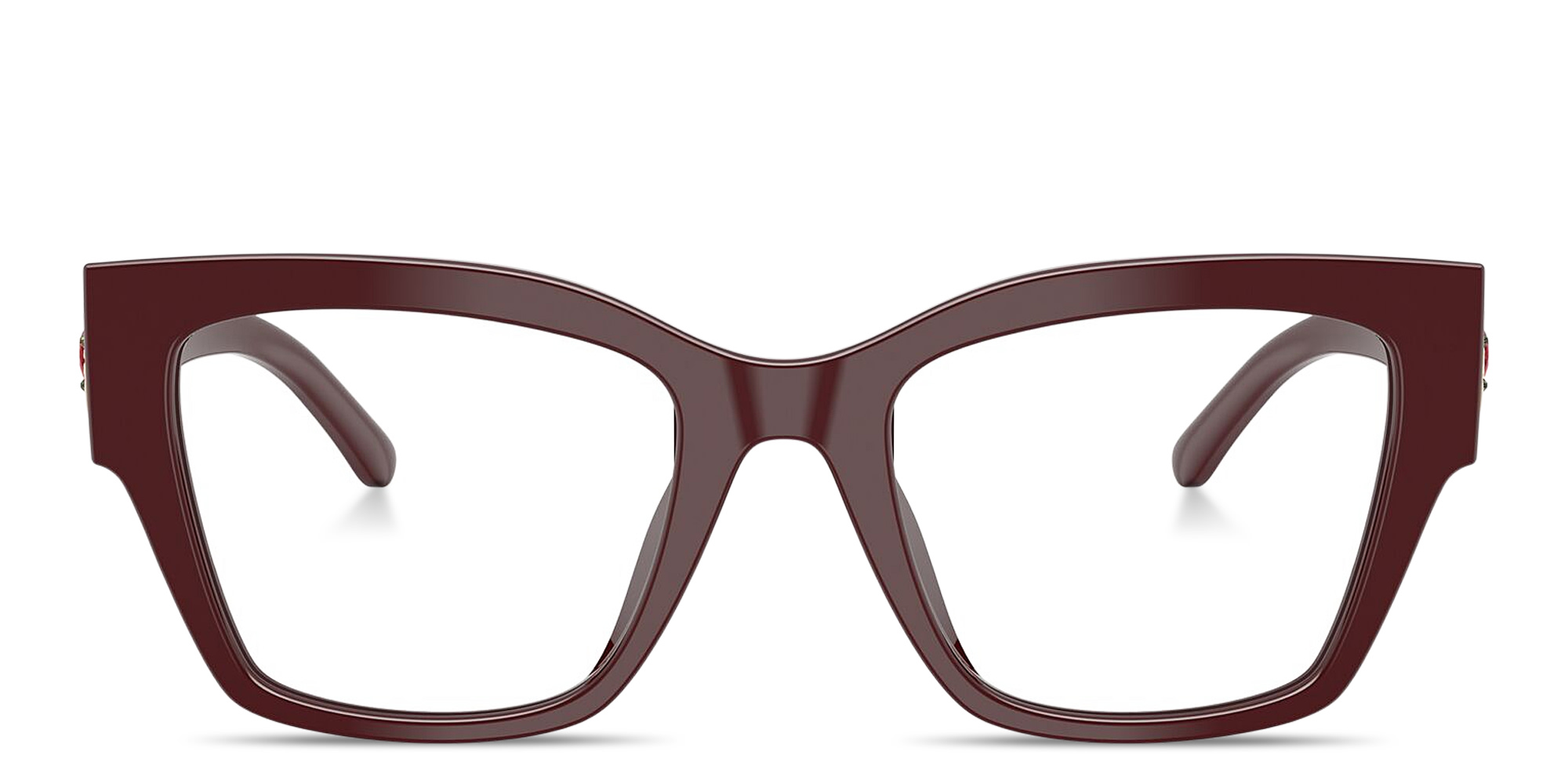 Shop Dolce & Gabbana Bee Butterfly Eyeglasses in Bordeaux online.