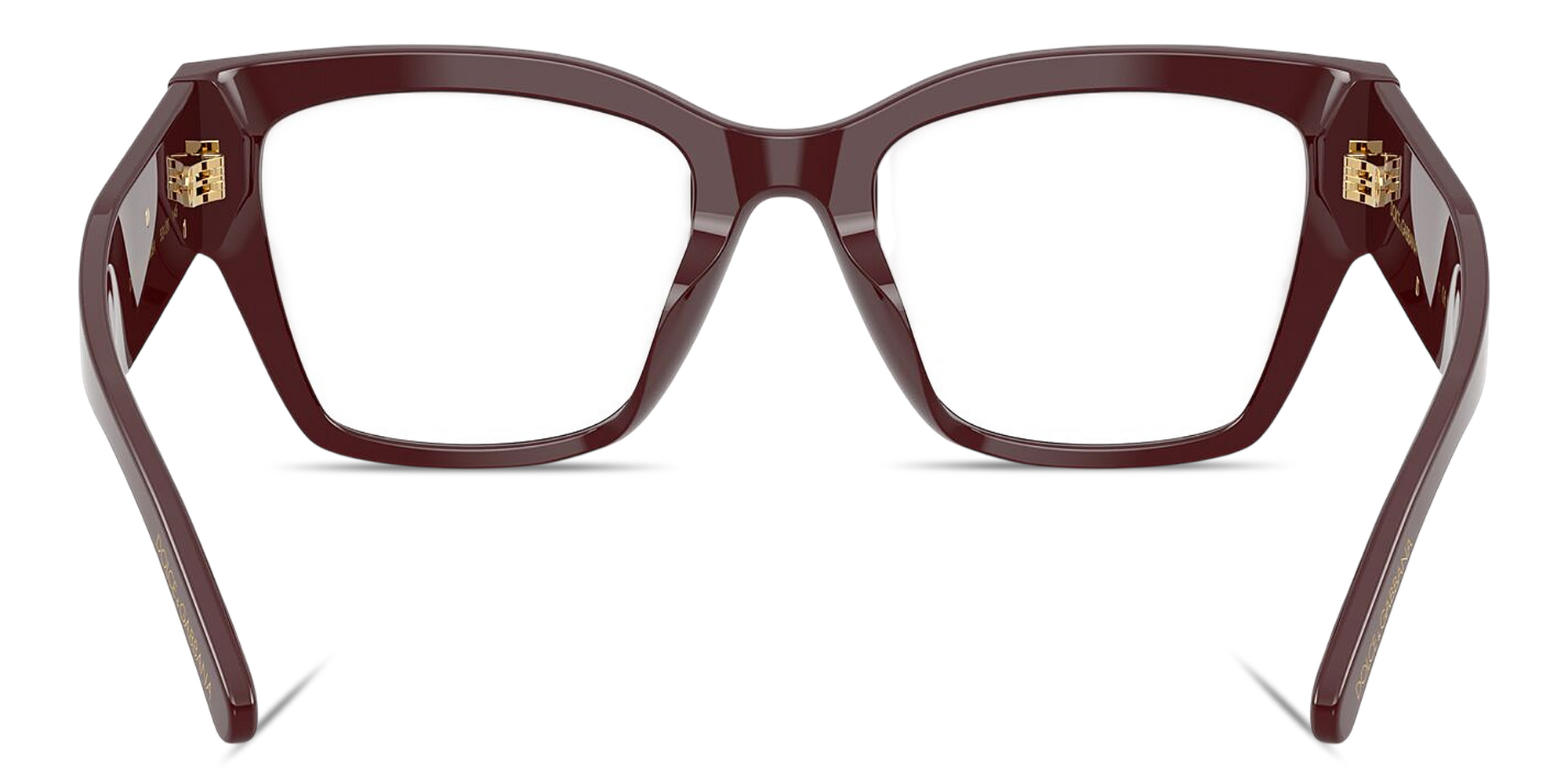 Shop Dolce & Gabbana Bee Butterfly Eyeglasses in Bordeaux online.