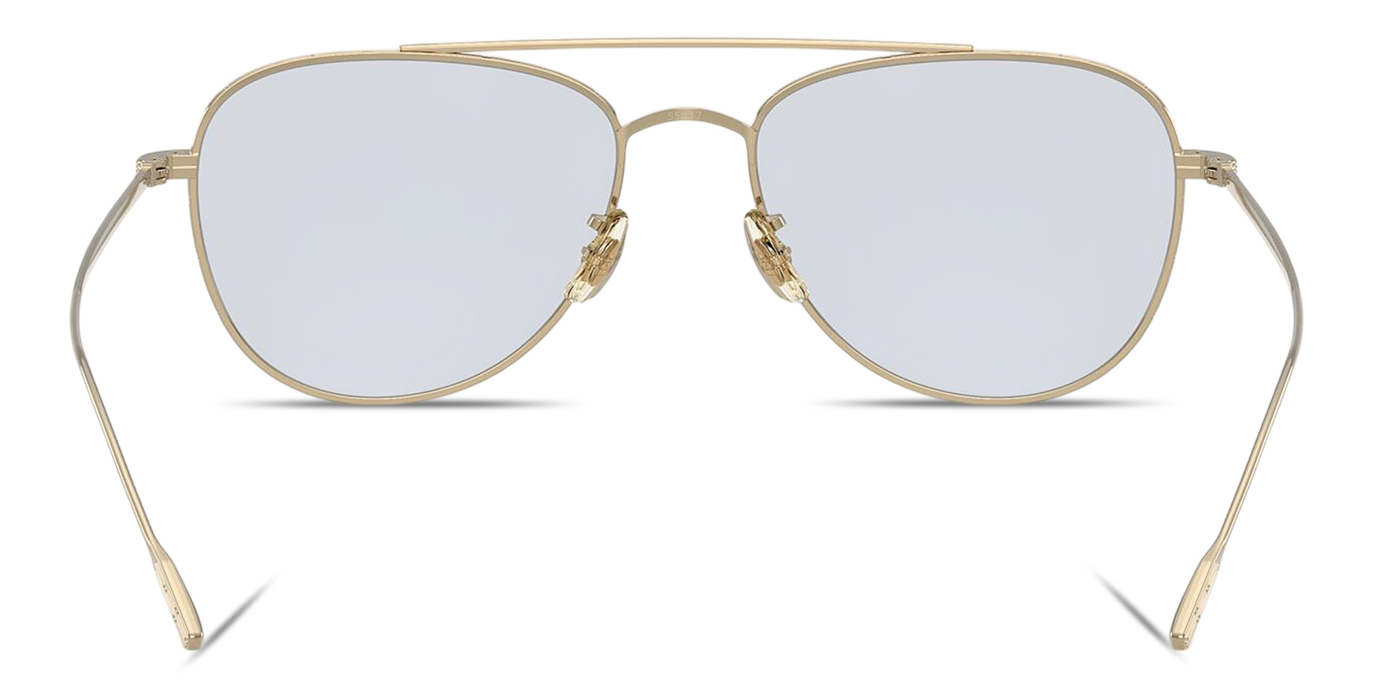 Shop OLIVER PEOPLES Stilson Unisex Wide Pilot Eyeglasses in Gold online.