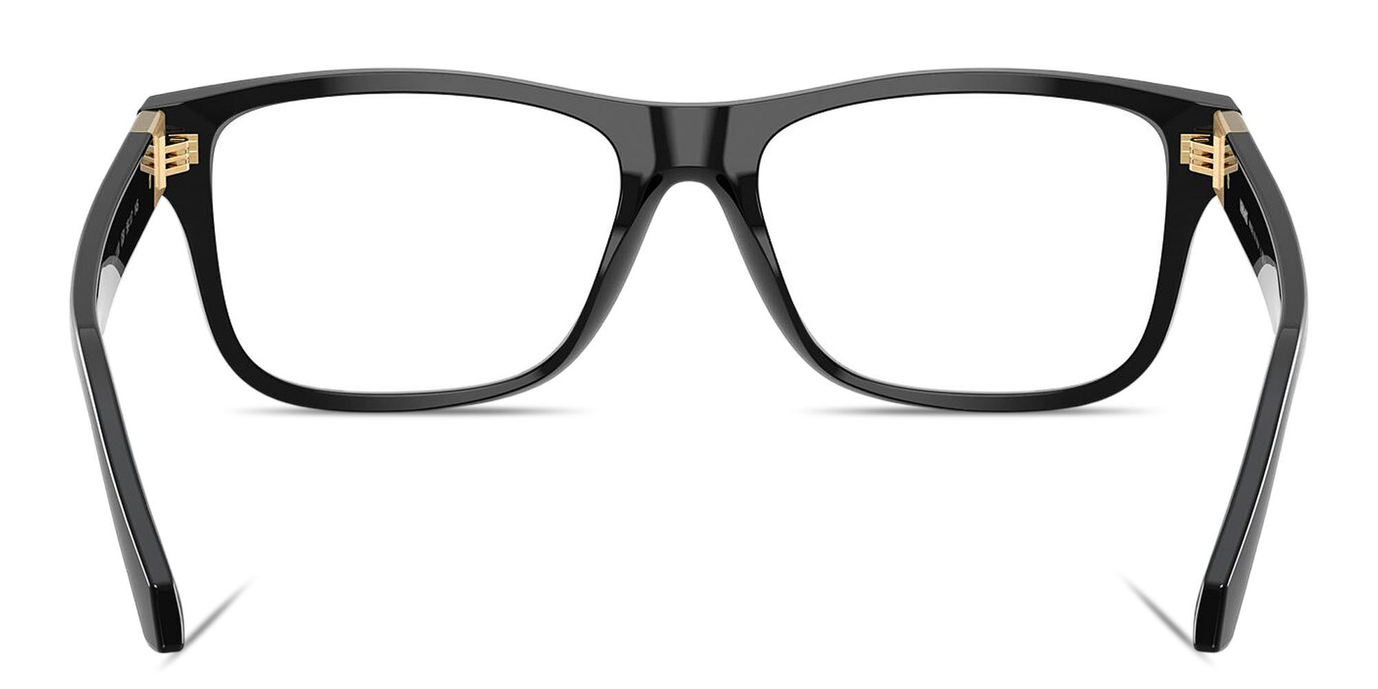 Shop VERSACE Medusa Wide Square Eyeglasses in Black online.