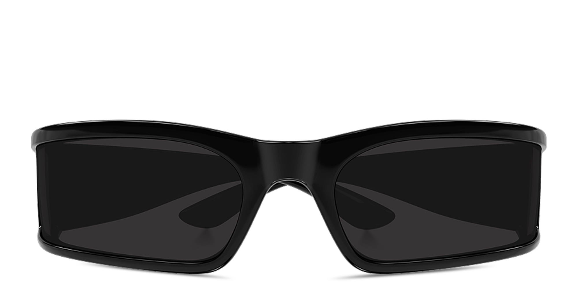 Shop BALENCIAGA BB Unisex Wide Mask Sunglasses in Black online.