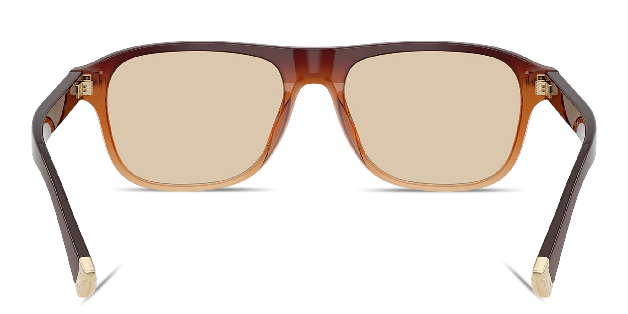 Shop BRUNELLO CUCINELLI Intarsia Rays Wide Pillow Eyeglasses in Gradient Brown online.