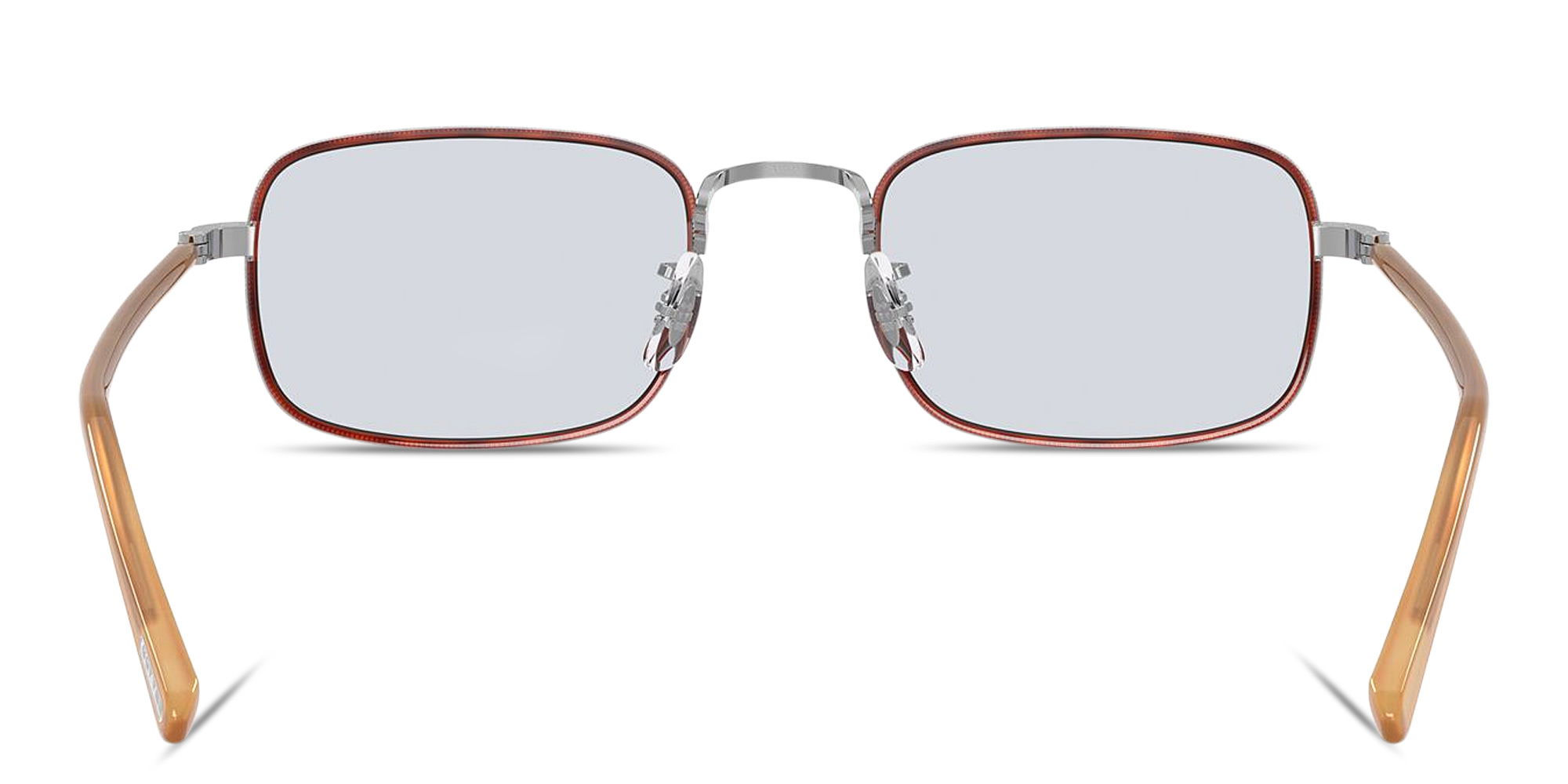 Shop OLIVER PEOPLES Brymer Unisex Rectangle Eyeglasses in Silver online.