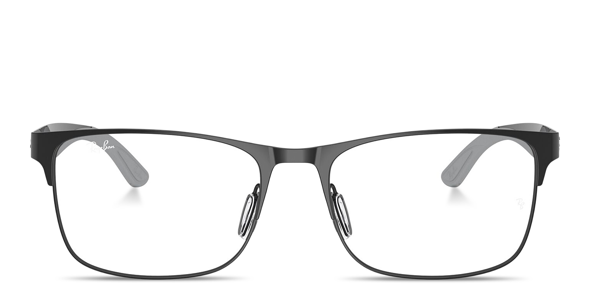 Shop Ray-Ban Optics Unisex Wide Rectangle Eyeglasses in Black online.