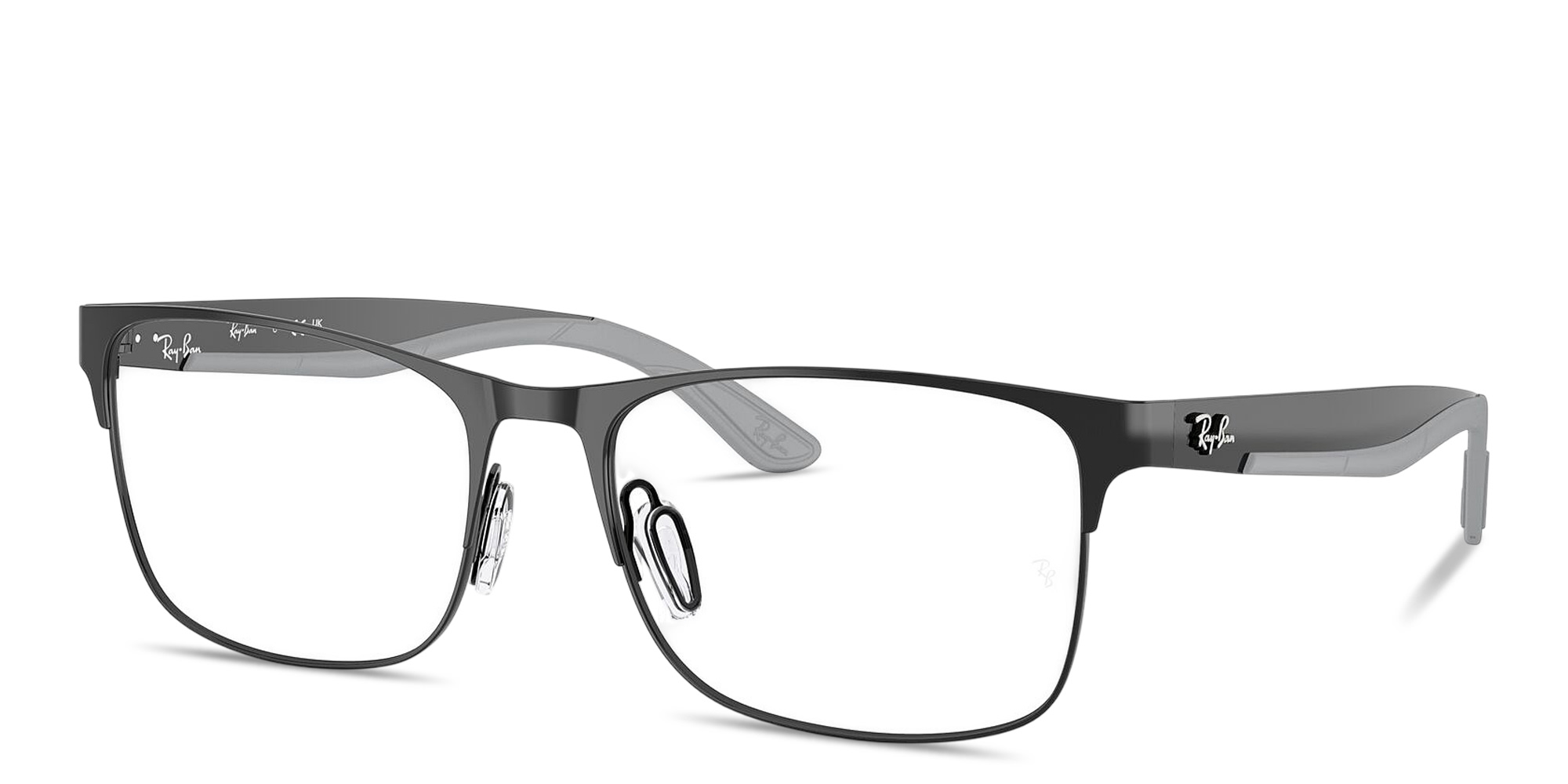 Shop Ray-Ban Optics Unisex Wide Rectangle Eyeglasses in Black online.
