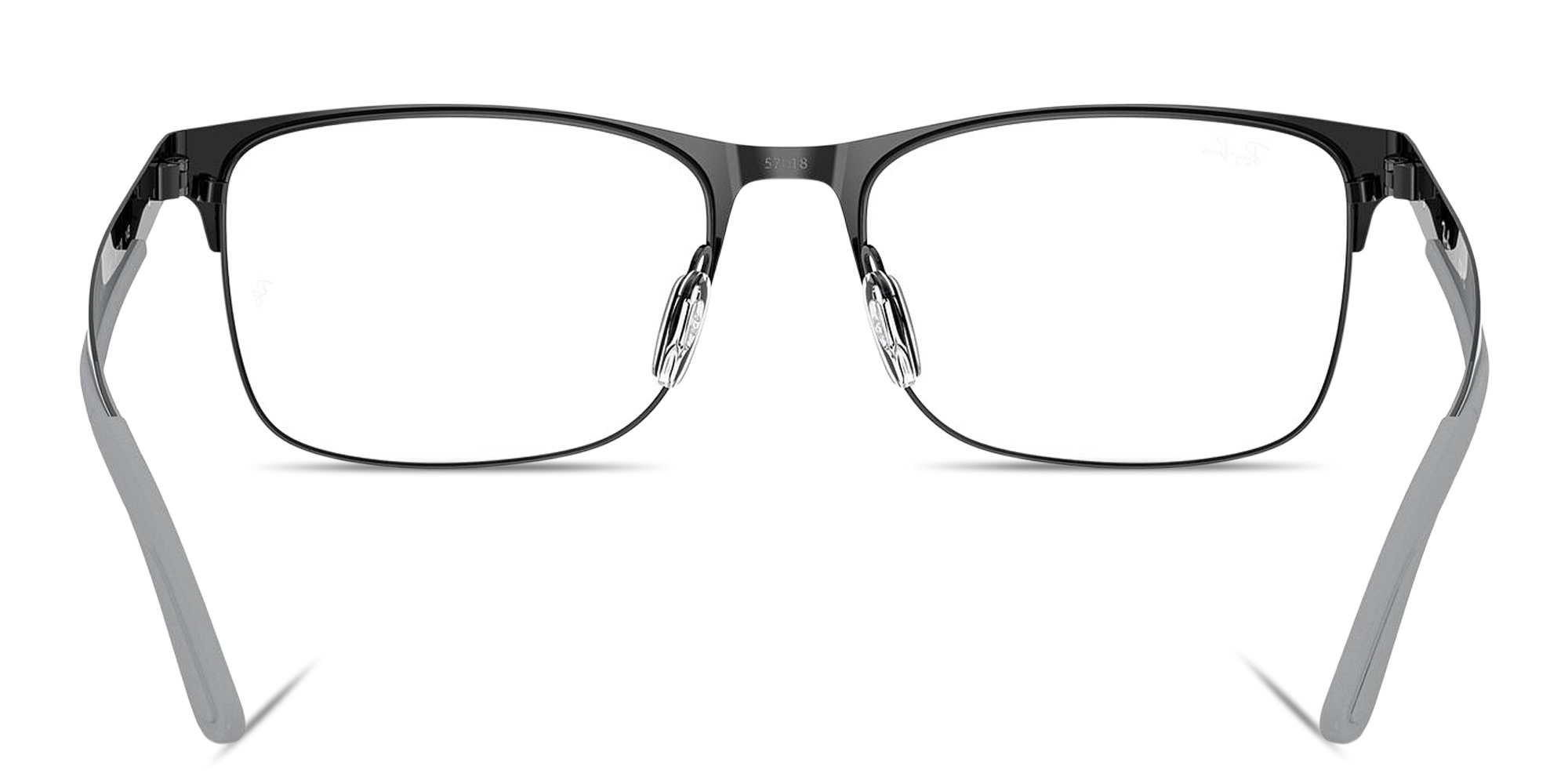 Shop Ray-Ban Optics Unisex Wide Rectangle Eyeglasses in Black online.