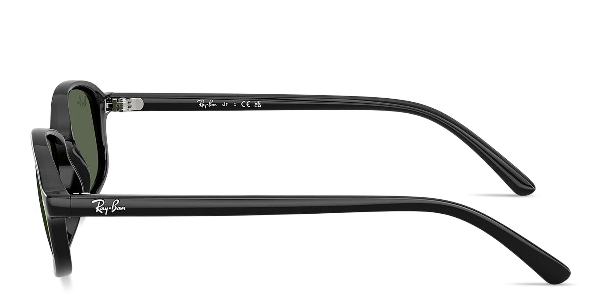 Shop Ray-Ban Logo Kids Irregular Sunglasses in Black online.