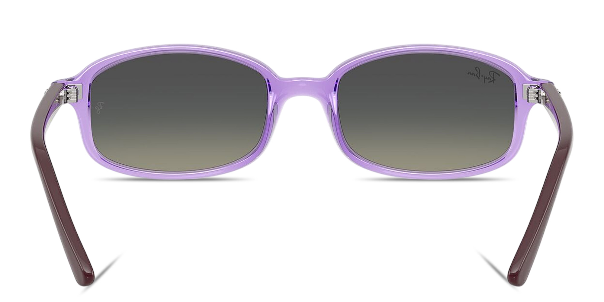 Shop Ray-Ban Logo Kids Irregular Sunglasses in Transparent Violet online.