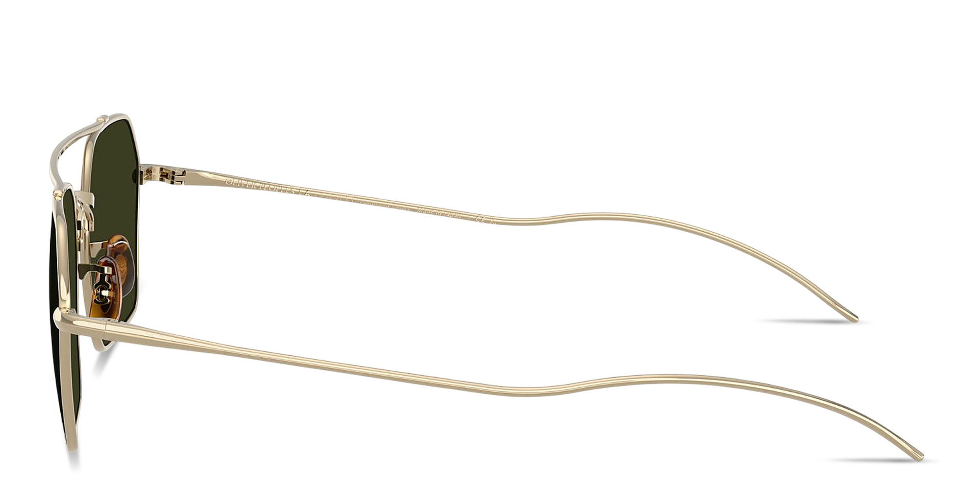 Shop OLIVER PEOPLES Rivetti Unisex Irregular Sunglasses in Gold online.