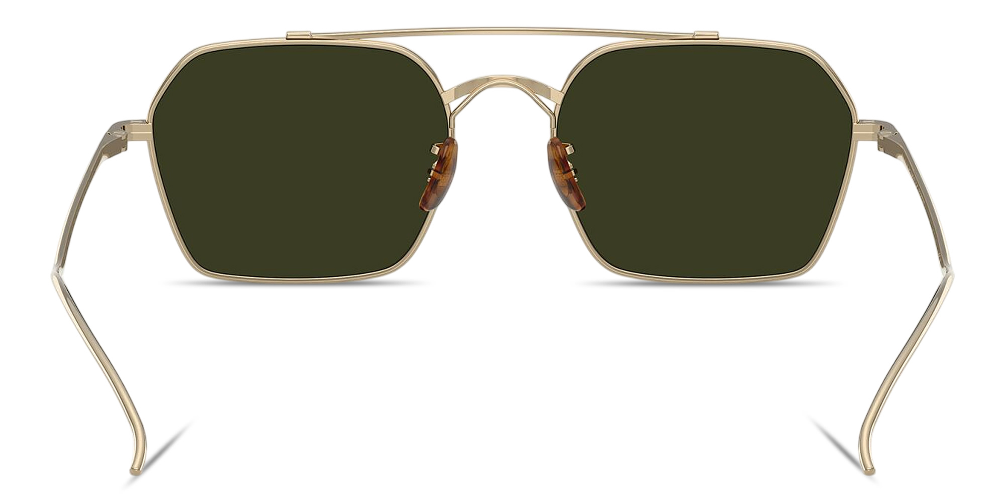 Shop OLIVER PEOPLES Rivetti Unisex Irregular Sunglasses in Gold online.