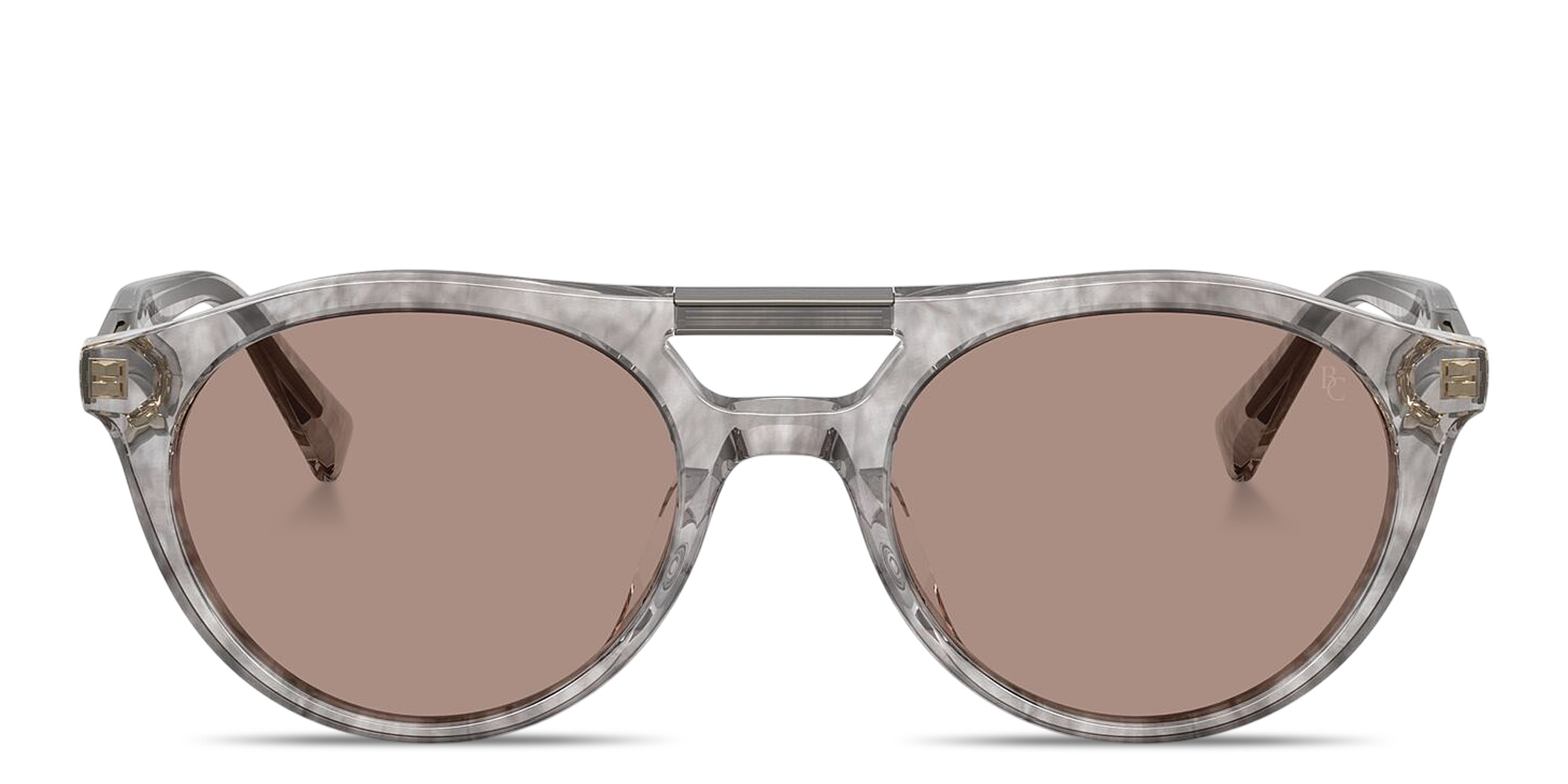 BRUNELLO CUCCINELLI Sartorial Sunset Unisex Oval Sunglasses in Cashmere Grey – Product Photo 1