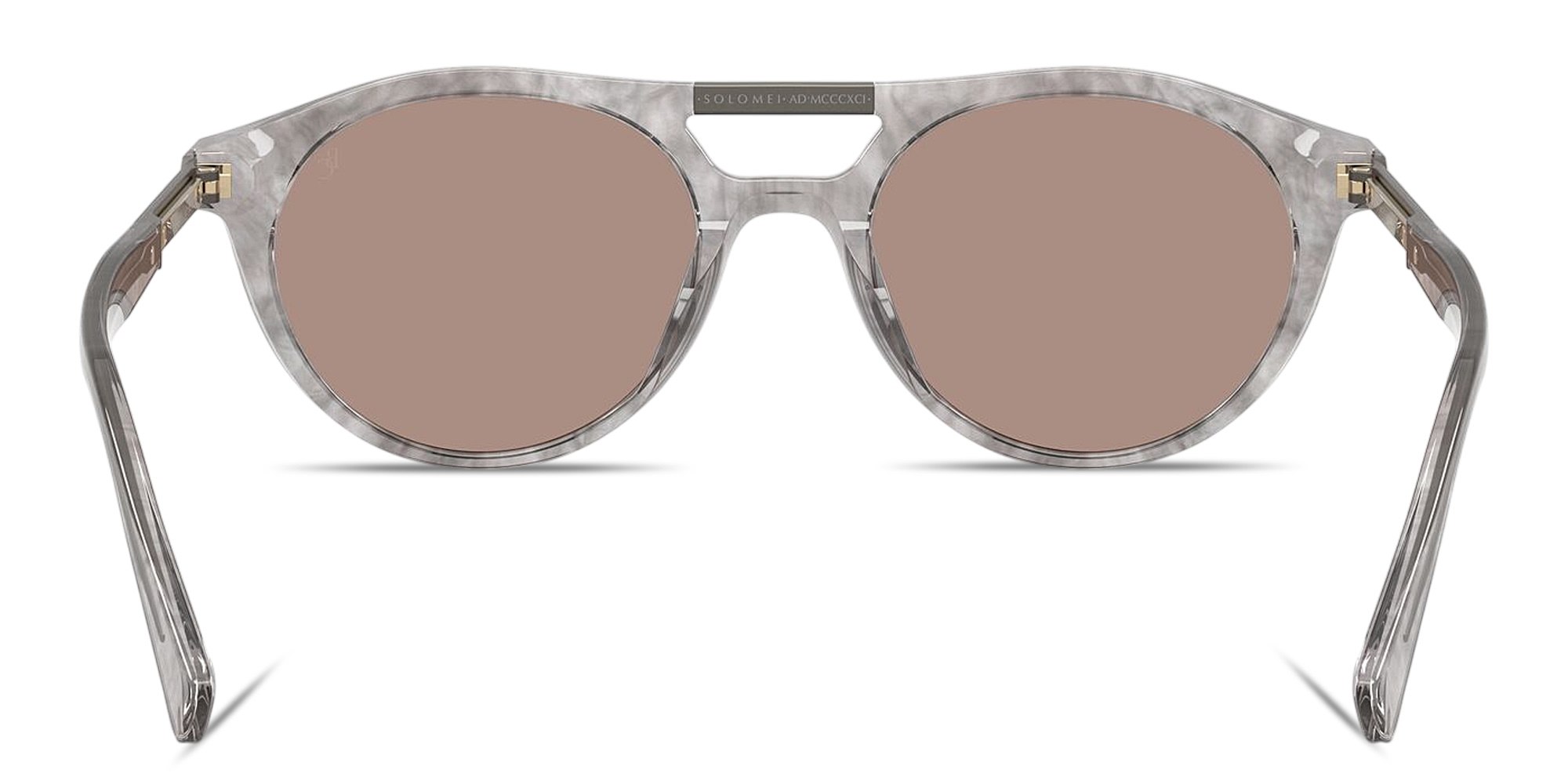 BRUNELLO CUCCINELLI Sartorial Sunset Unisex Oval Sunglasses in Cashmere Grey – Product Photo 4