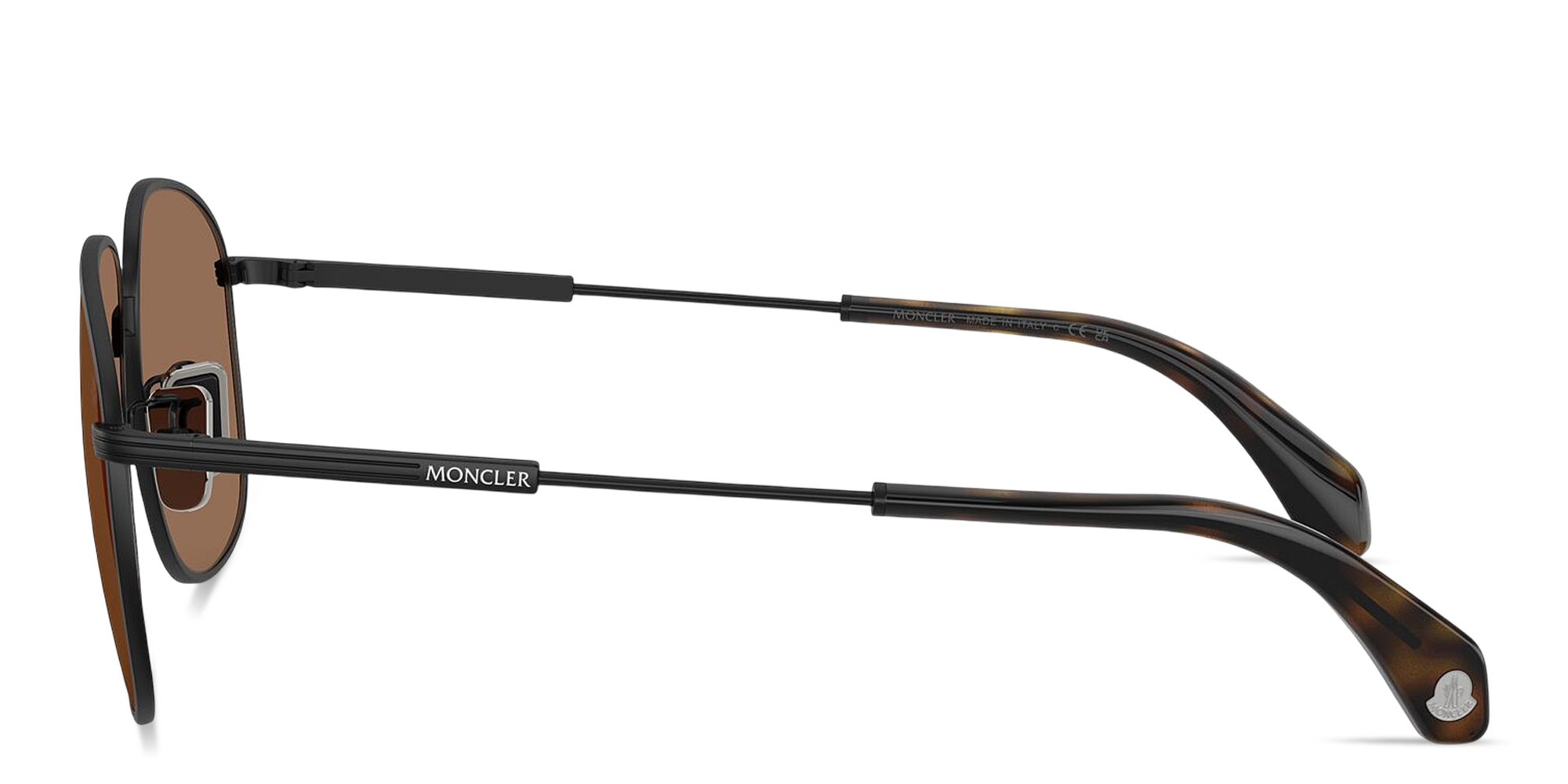 Shop Moncler Fennix Unisex Pilot Sunglasses in Matte Black online.