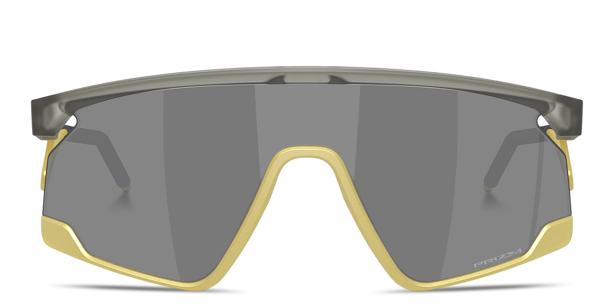 Shop Oakley BXTR Metal Half-Rim Mask Sunglasses in Grey Ink online.