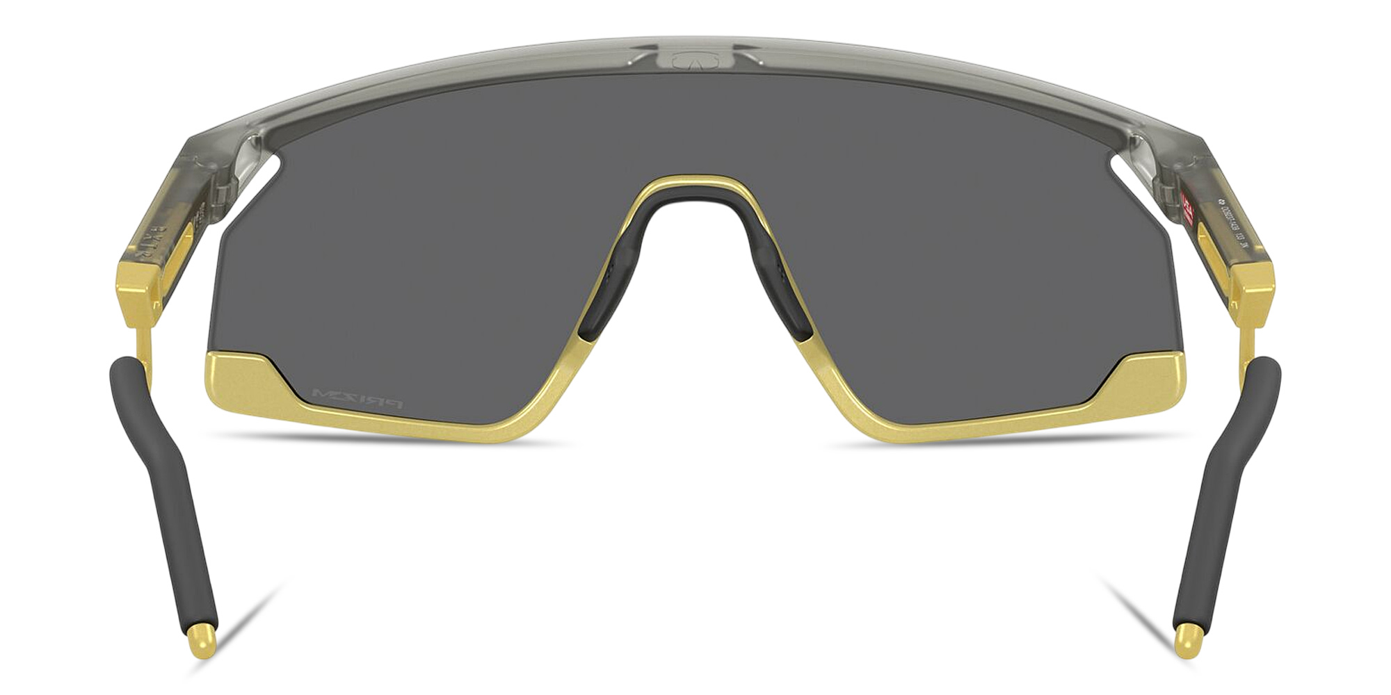 Shop Oakley BXTR Metal Half-Rim Mask Sunglasses in Grey Ink online.