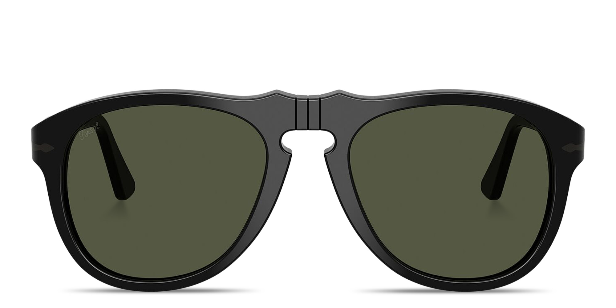 Shop PERSOL Arrow Unisex Pilot Sunglasses in Black online.